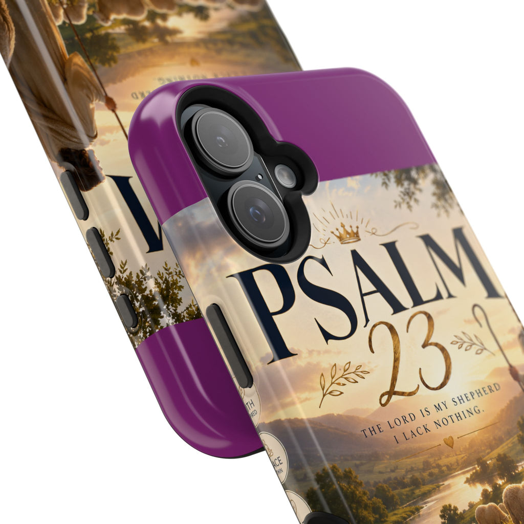 Psalm 23 Phone Case — Magnetic Impact-Resistant Christian iPhone Cover