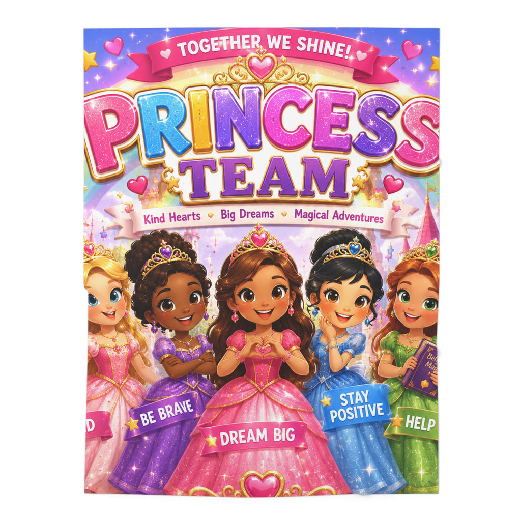Princess Team Baby Swaddle Blanket – Dream Big, Stay Positive Nursery Swaddle