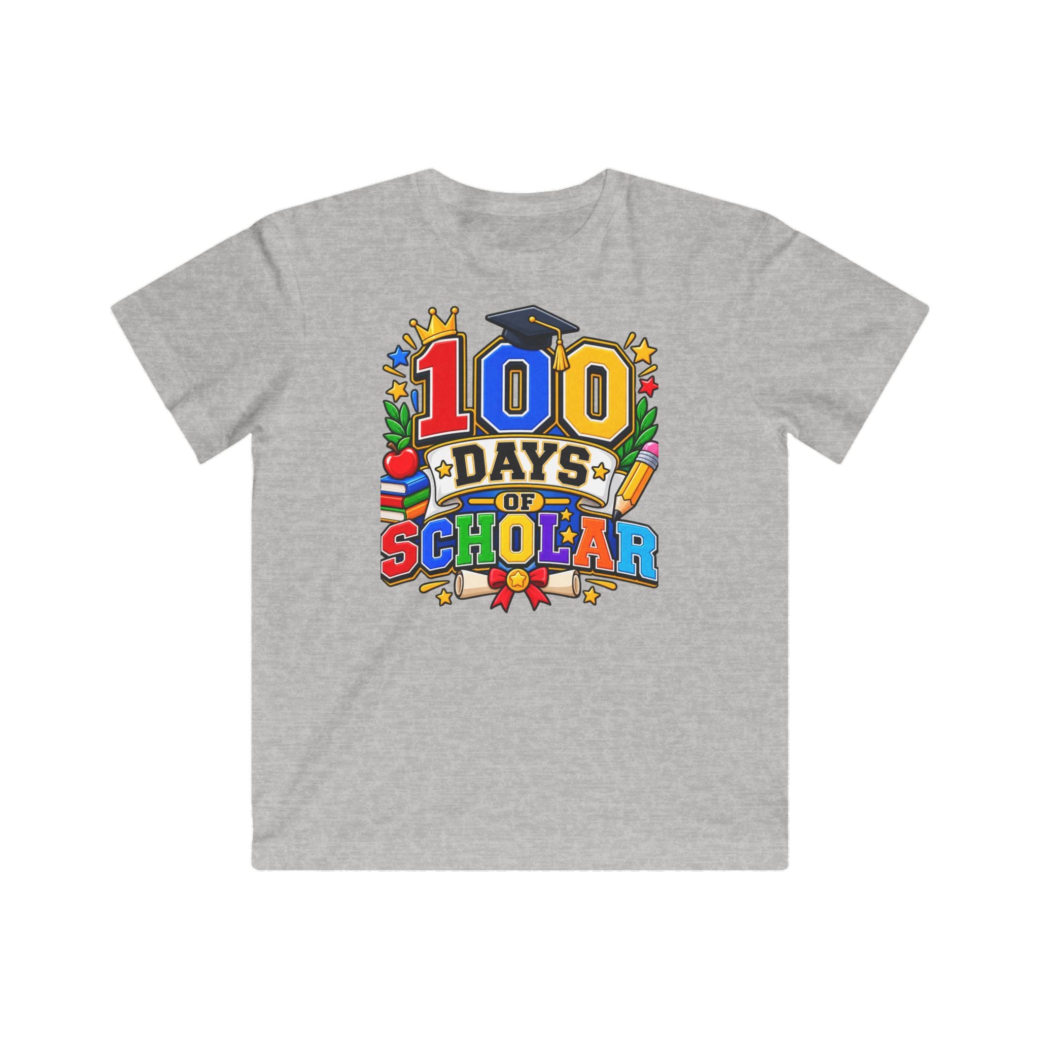 100 Days of School Kids Tee — Colorful Scholastic Celebration Shirt