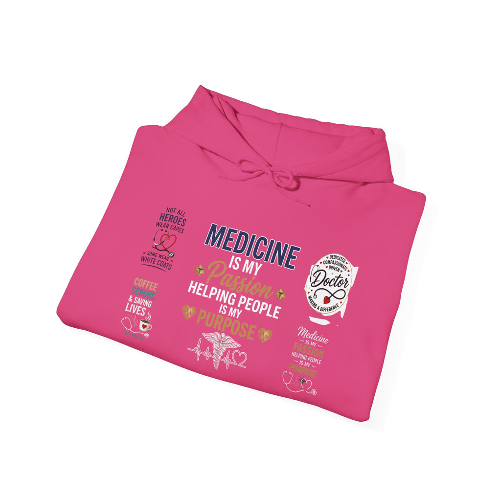 Medicine Passion Purpose Hoodie – Medical Student & Nurse Gift Pullover