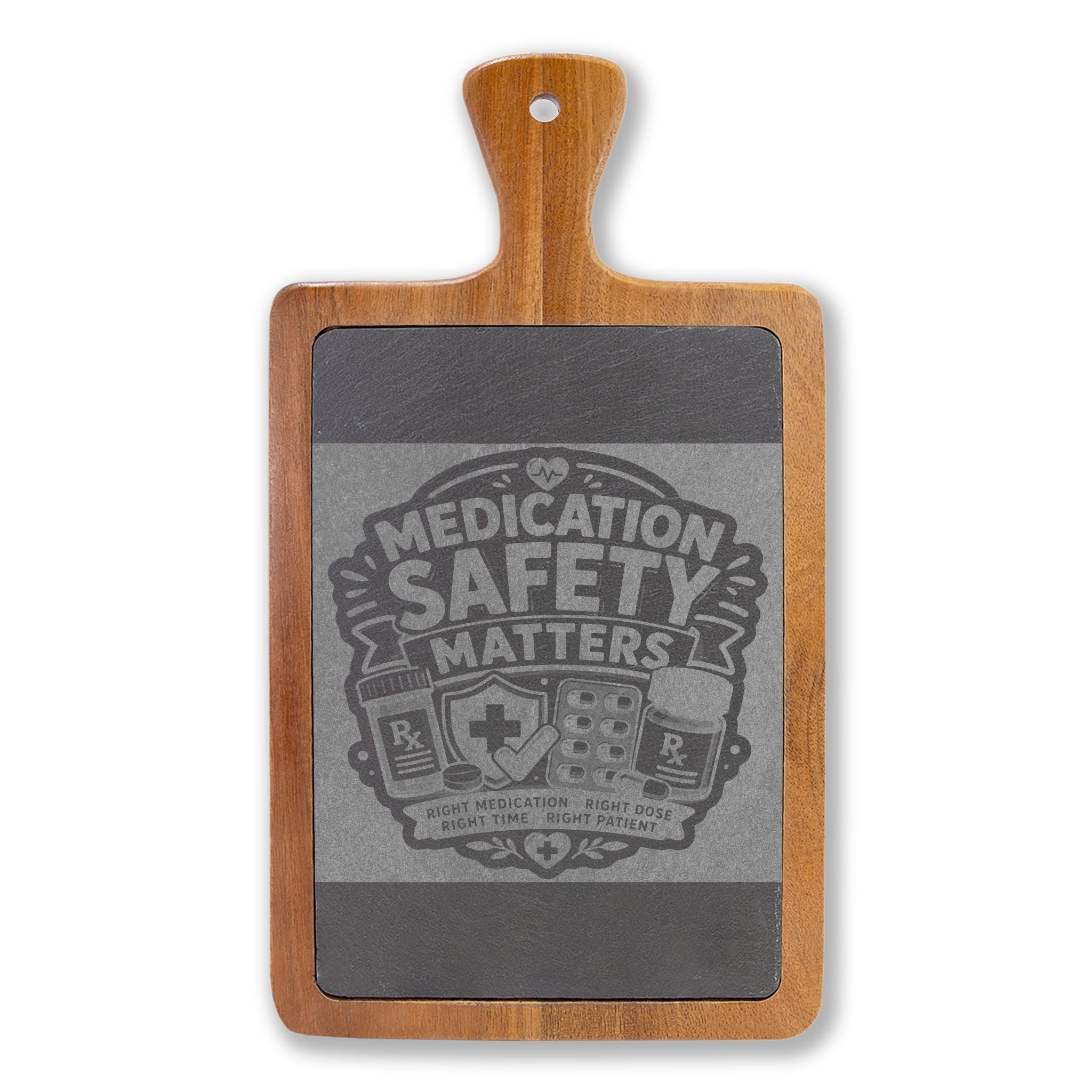 Medication Safety Matters Engraved Serving Board | Perfect Gift for Pharmacists