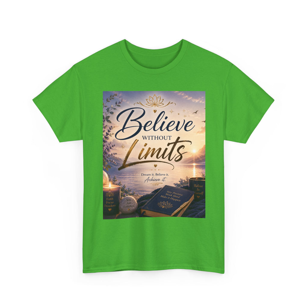 Believe Without Limits T-Shirt — Inspirational Faith Graphic Tee