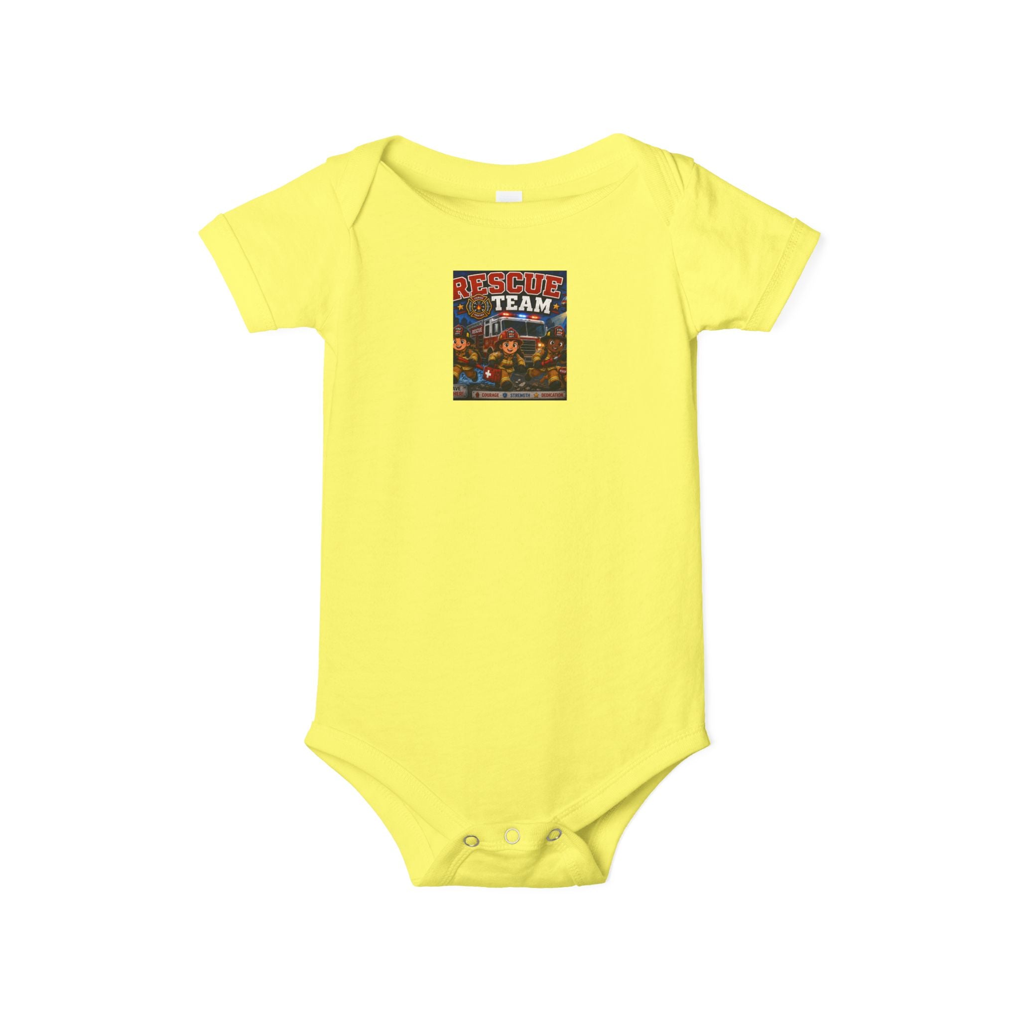 Infant Onesie - 'Team' Colorful Cartoon Character Print Baby Bodysuit