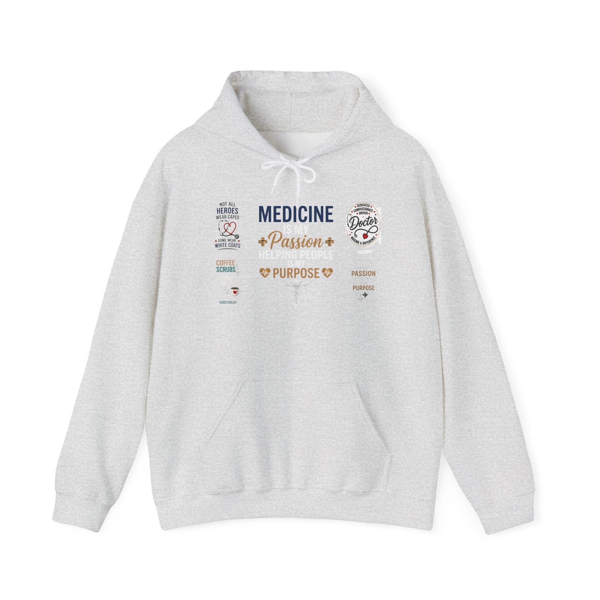 Medicine Passion Purpose Hoodie – Medical Student & Nurse Gift Pullover