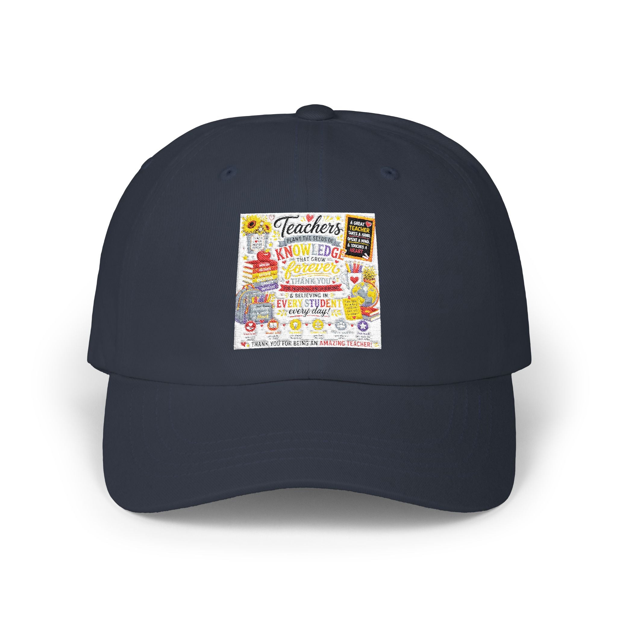 Dad Cap — Teacher Appreciation Collage Hat (Thank You, Best Teacher)