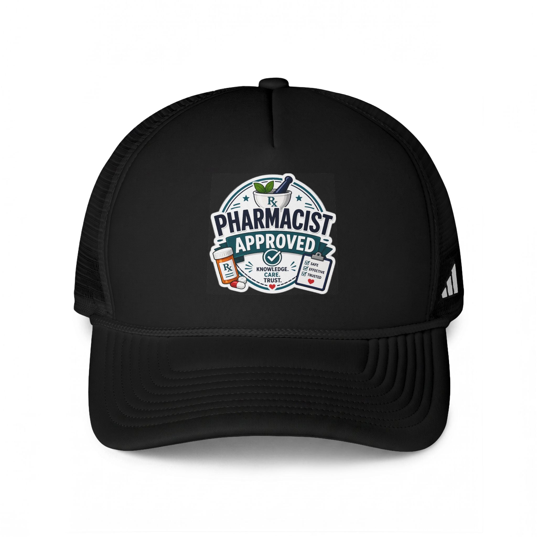 Pharmacist Approved Trucker Hat - Embroidered Pharmacy Patch Cap