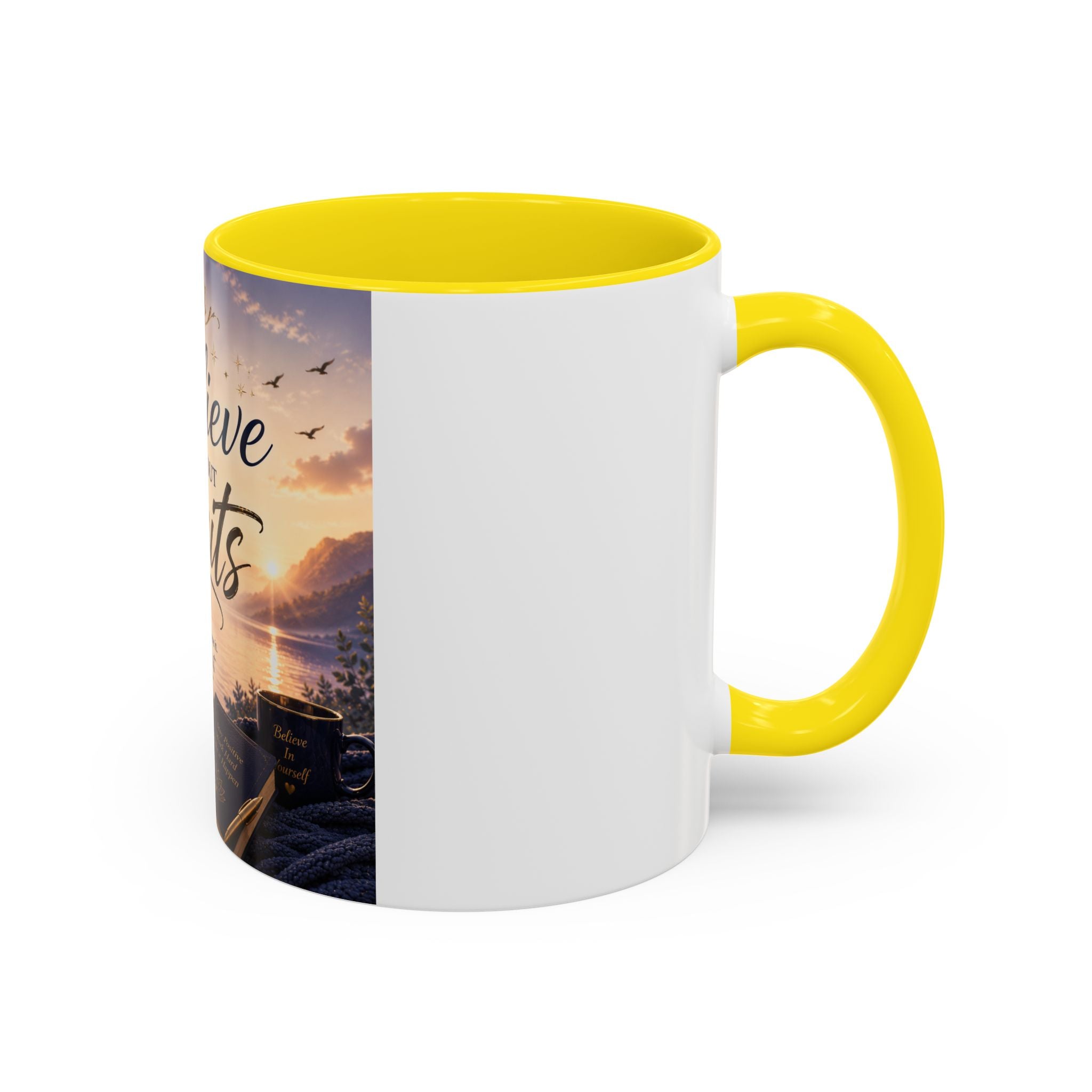 Believe Without Limits Coffee Mug — Inspirational Motivational Ceramic Mug (11/15oz)
