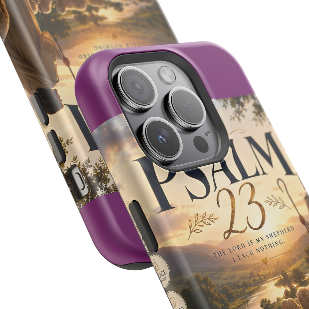 Psalm 23 Phone Case — Magnetic Impact-Resistant Christian iPhone Cover