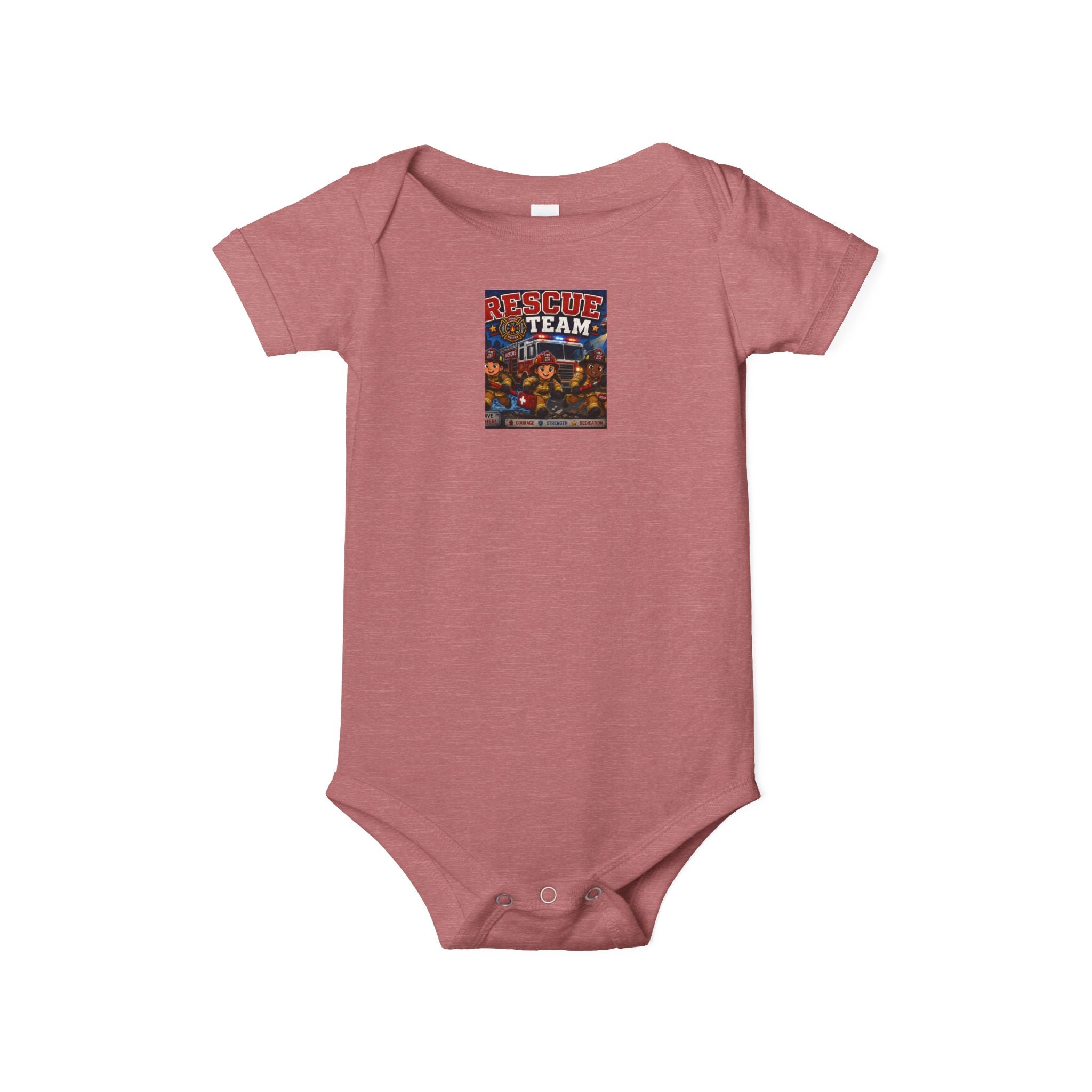 Infant Onesie - 'Team' Colorful Cartoon Character Print Baby Bodysuit