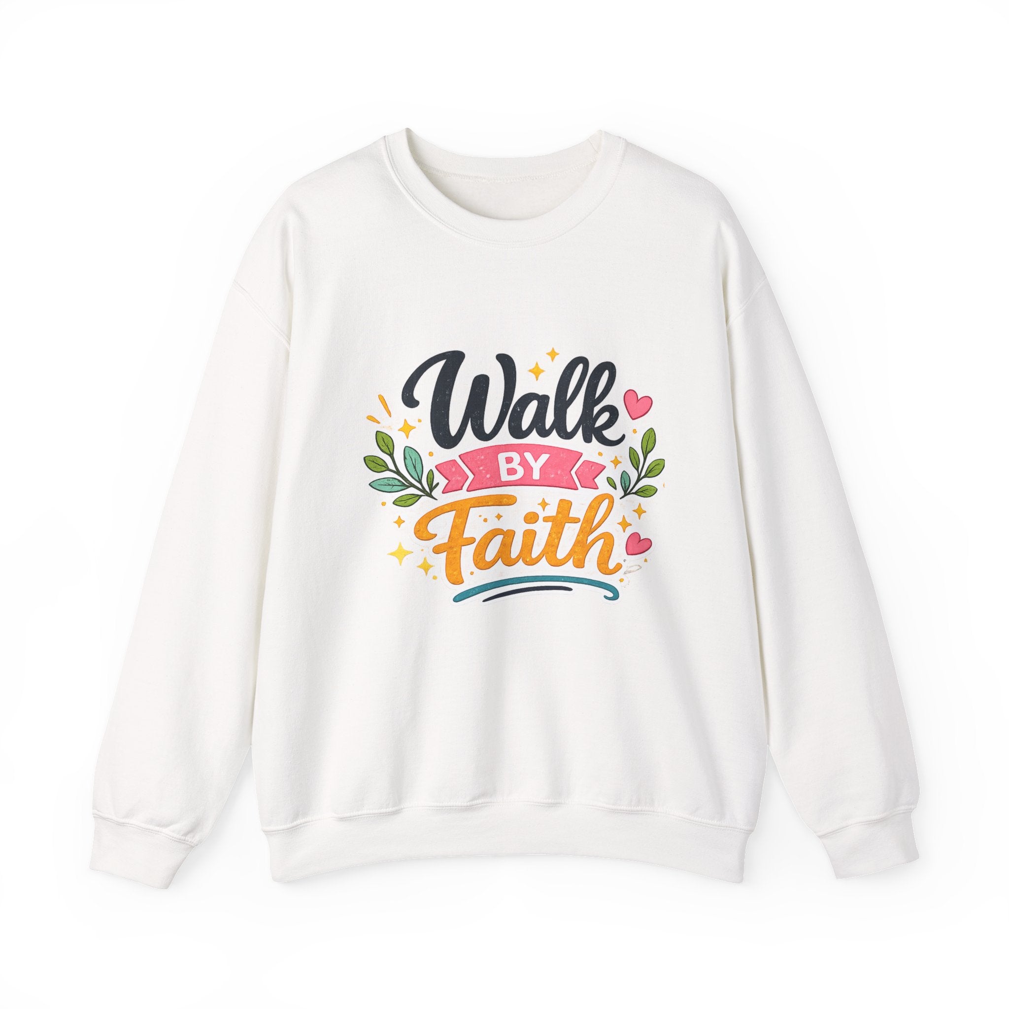 Walk By Faith Crewneck Sweatshirt — Inspirational Christian Pullover