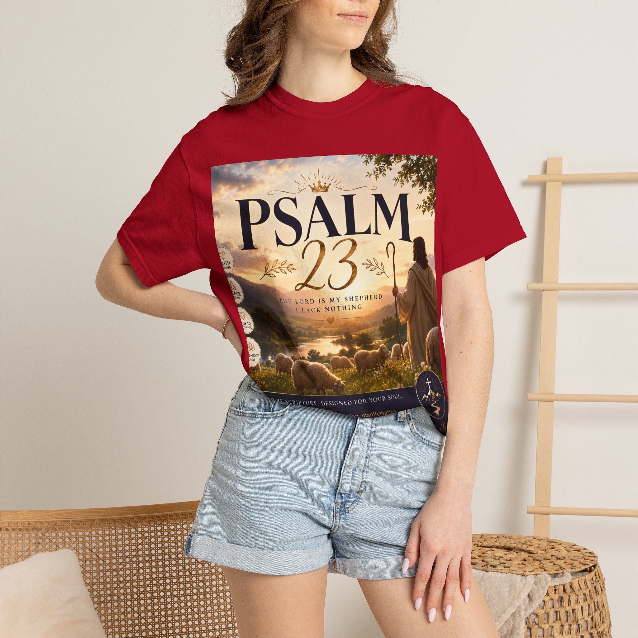 Psalm 23 T-Shirt — Christian Faith Shepherd Graphic Tee
