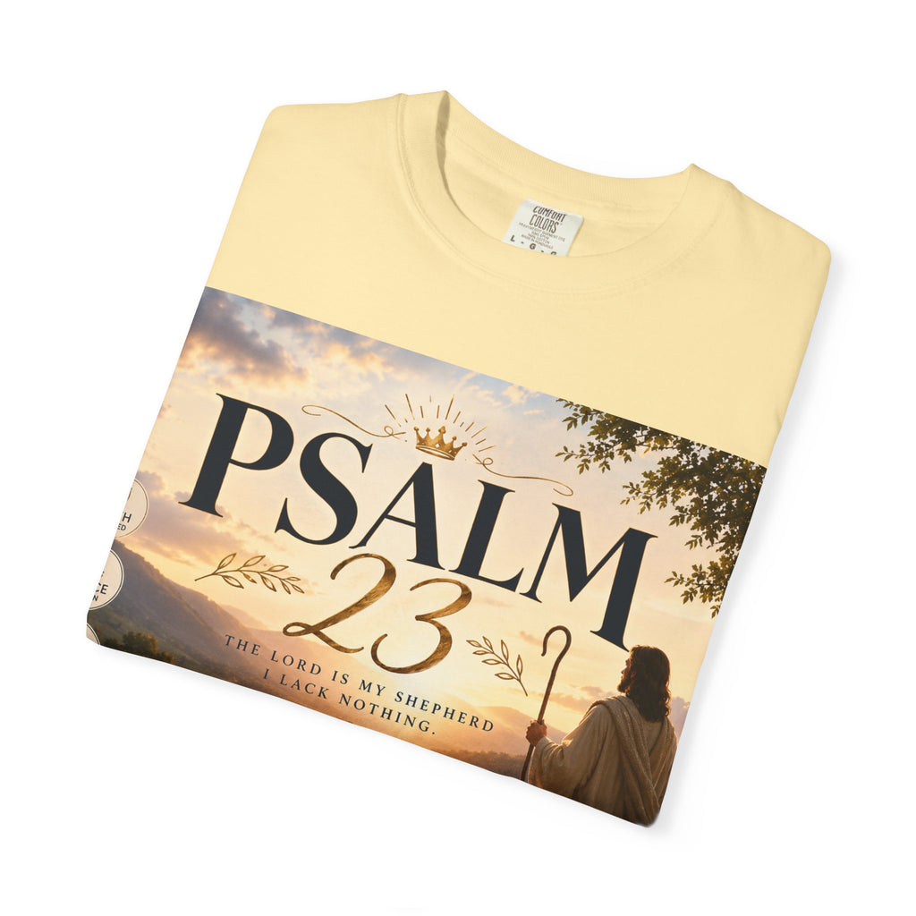 Psalm 23 T-Shirt — Christian Faith Shepherd Graphic Tee