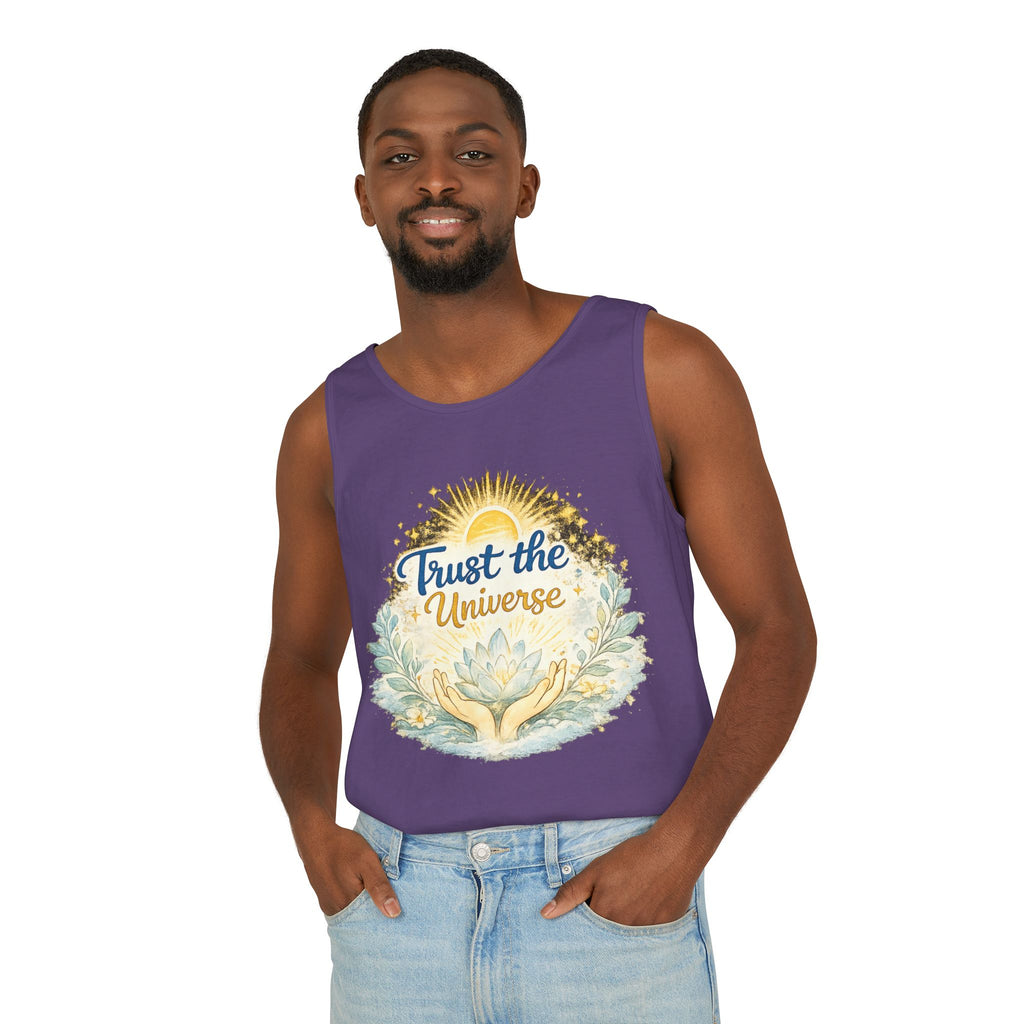 Trust the Universe Tank Top — Spiritual Lotus Graphic Vest