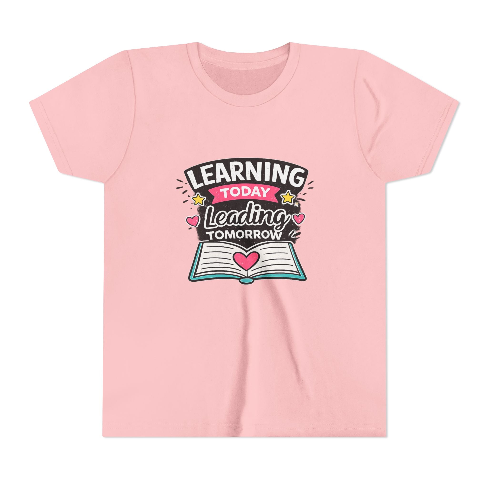 Youth Tee — "Learning Today, Leading Tomorrow" School Kids Graphic T-Shirt