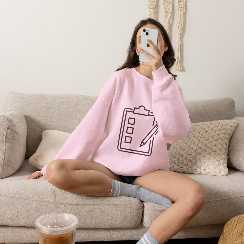 Checklist Crewneck Sweatshirt — Minimal Planner Icon Pullover