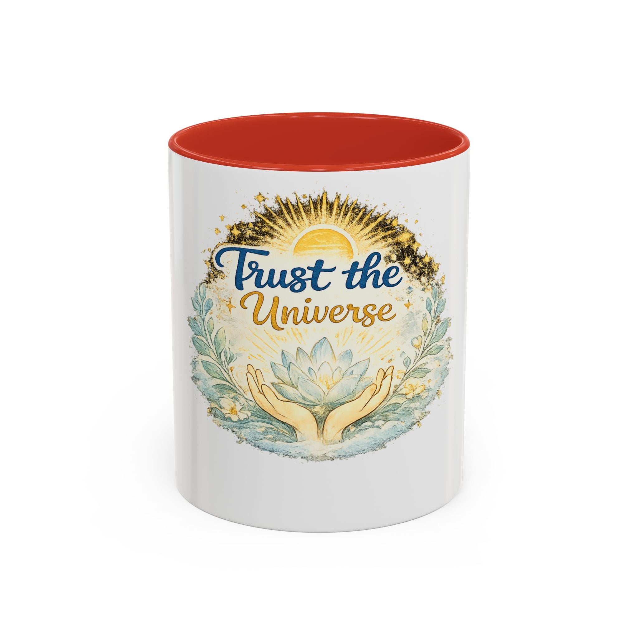 Trust the Universe Accent Coffee Mug — Inspirational Spiritual Tea & Coffee Cup (11/15oz)