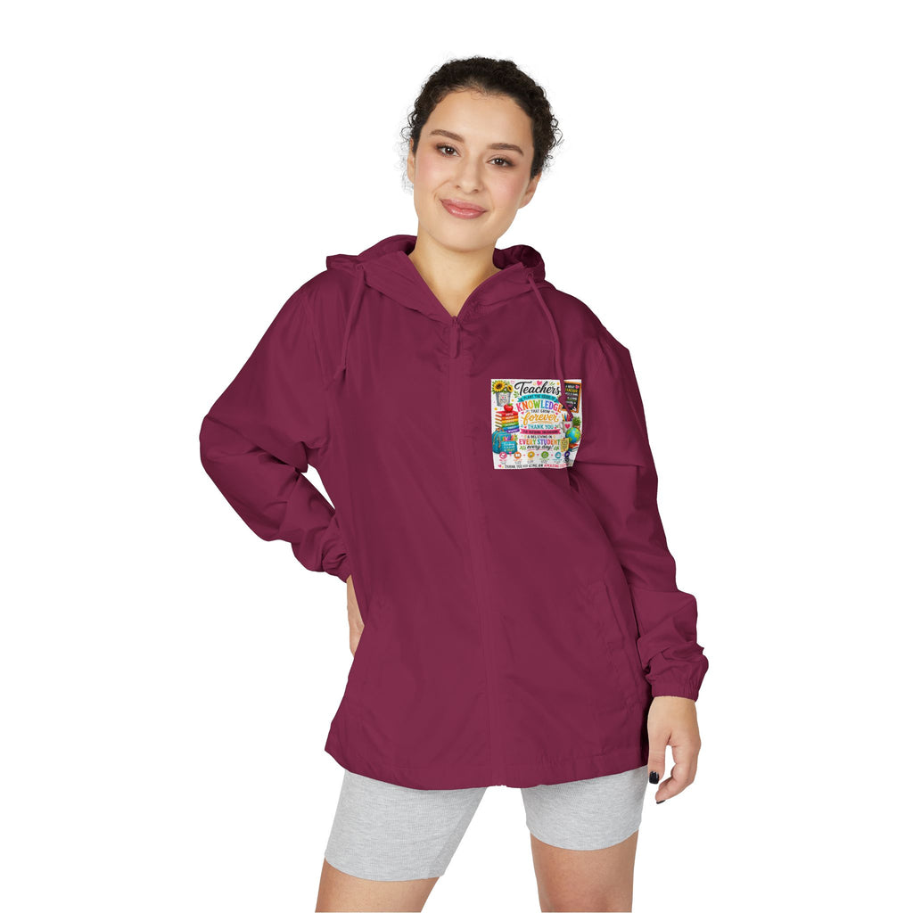 Colorful Floral 'Friends Forever' Windbreaker Jacket — Lightweight Hooded Zip-Up