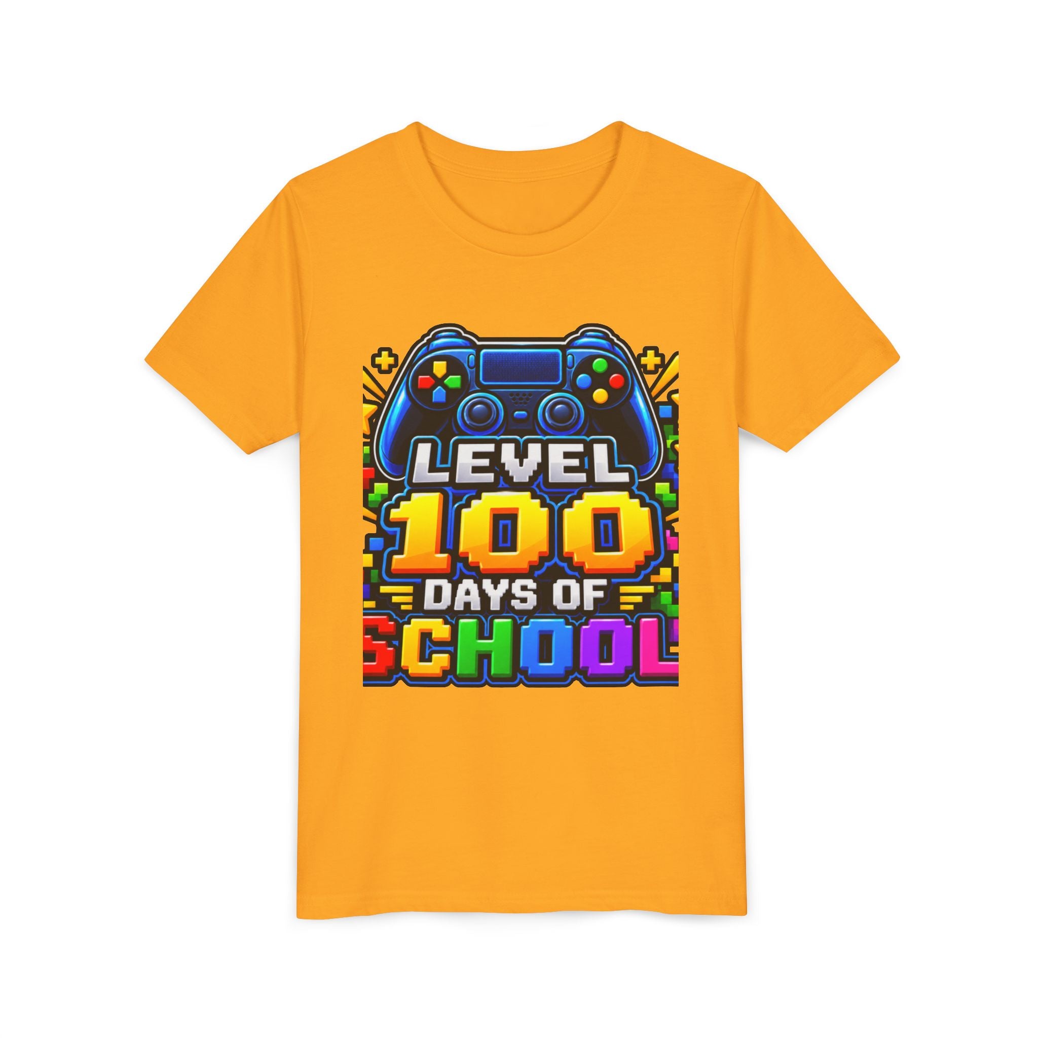 Level 100 Days of School Youth Tee — Gamer 100th Day of School Shirt