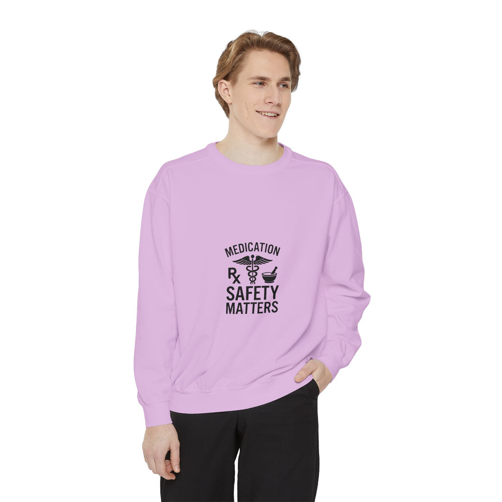 Medication Safety Matters Sweatshirt — Rx Pharmacy Nurse Healthcare Crewneck