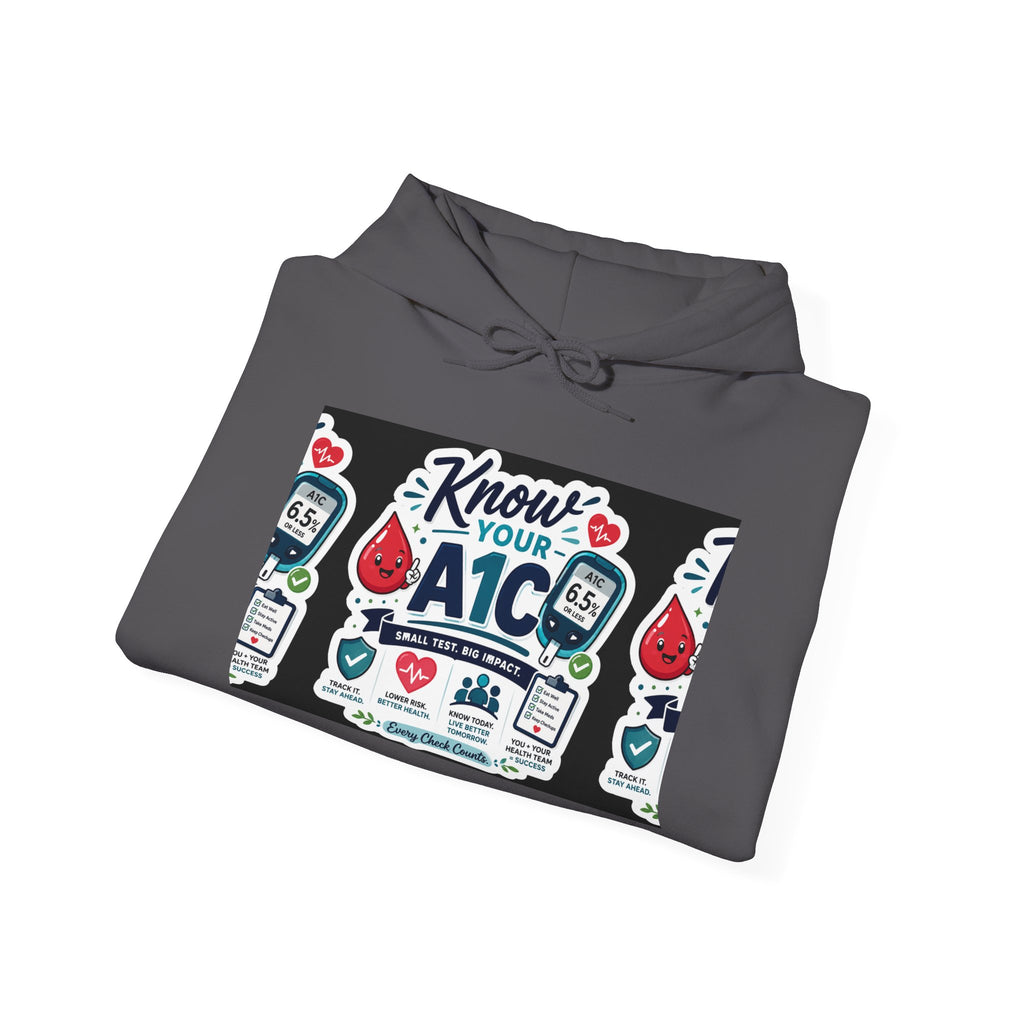 Know Your A1C Hoodie — Diabetes Awareness Sweatshirt
