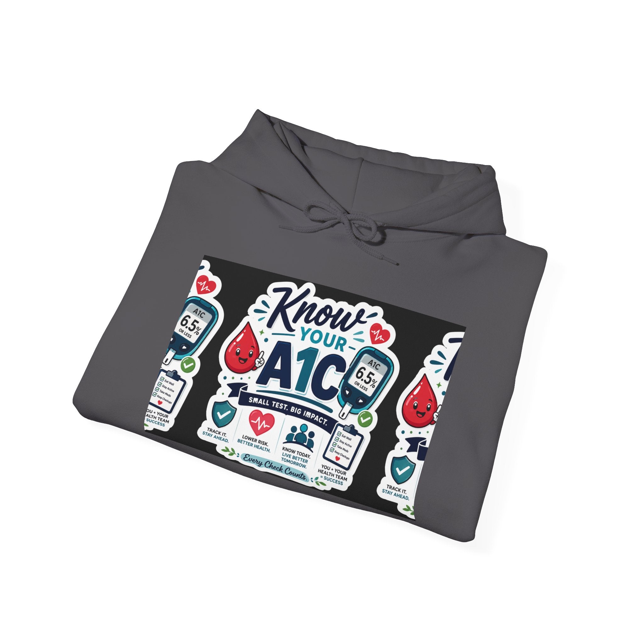 Know Your A1C Hoodie — Diabetes Awareness Sweatshirt