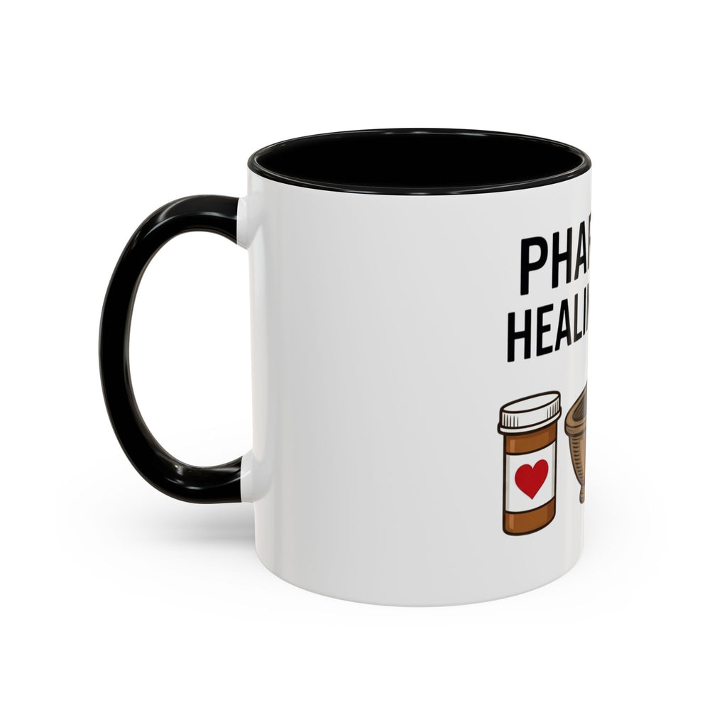 Pharmacy Healing Heart Coffee Mug — Pharmacist Appreciation Accent Mug