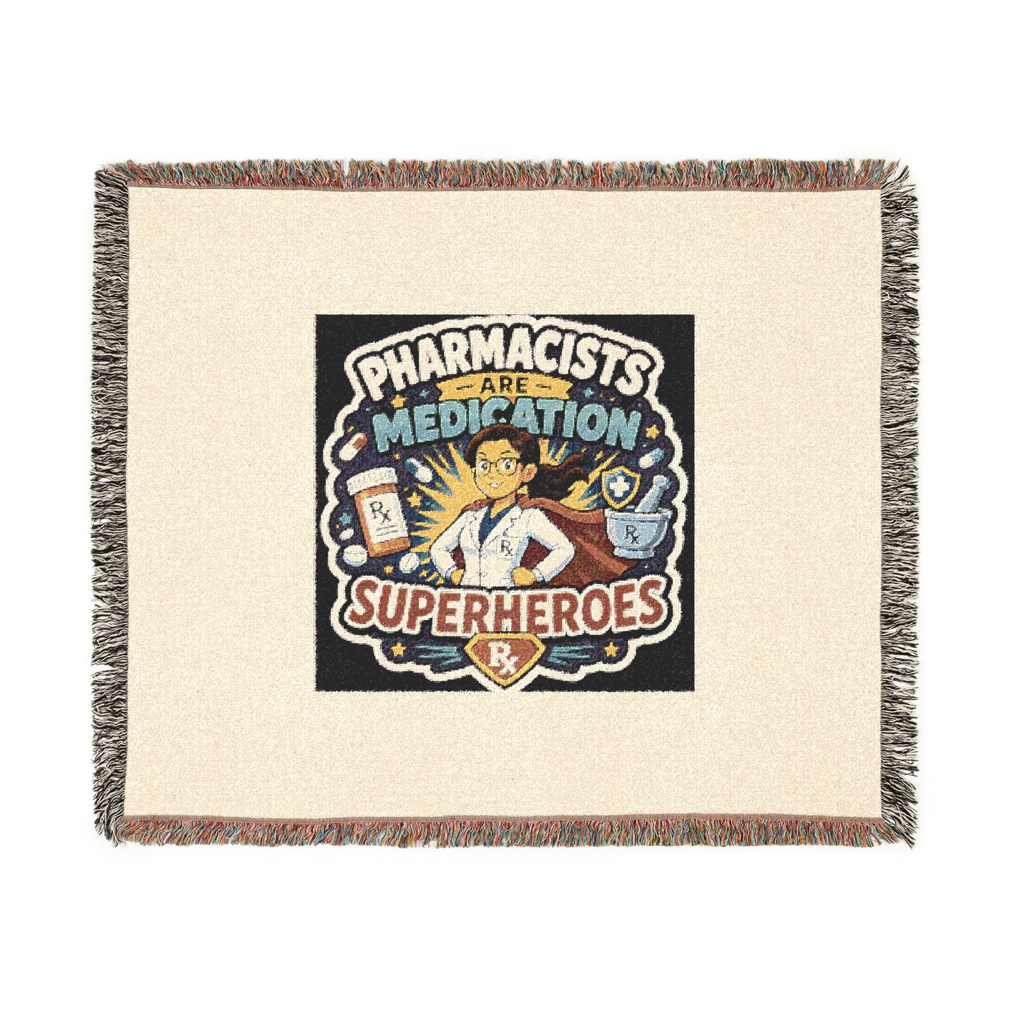 Pharmacists Are Medication Superheroes Woven Blanket