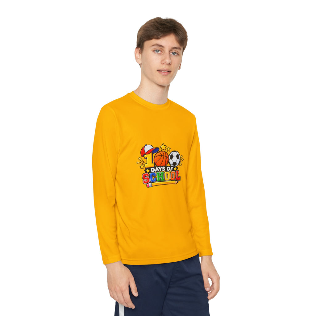 Youth Long Sleeve Tee – "1 Days of School" Sports Back-to-School Shirt