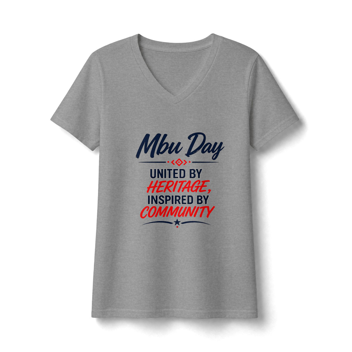 Mbu Day Texas V-Neck Tee — "Mbu Day: United by Heritage, Inspired by Community" Women's Shirt
