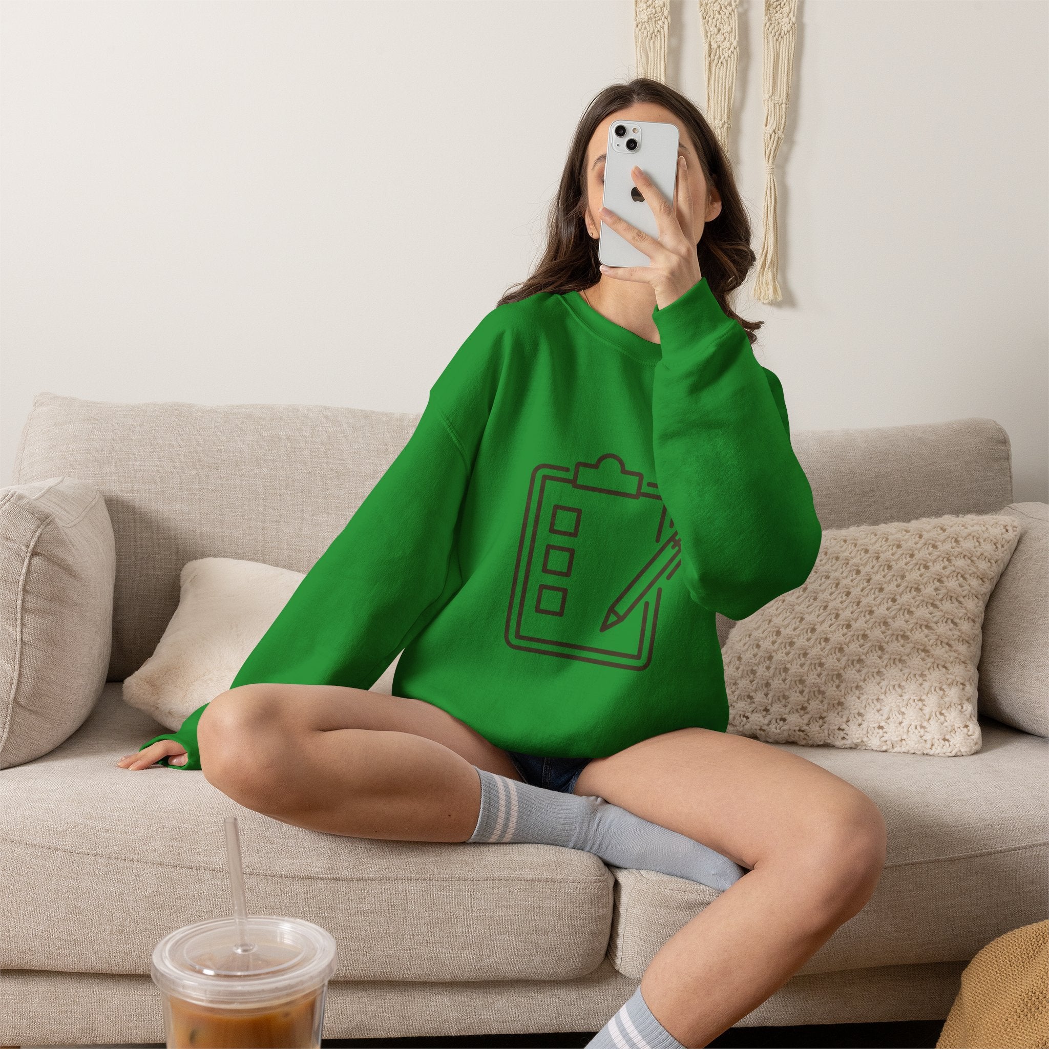 Checklist Crewneck Sweatshirt — Minimal Planner Icon Pullover