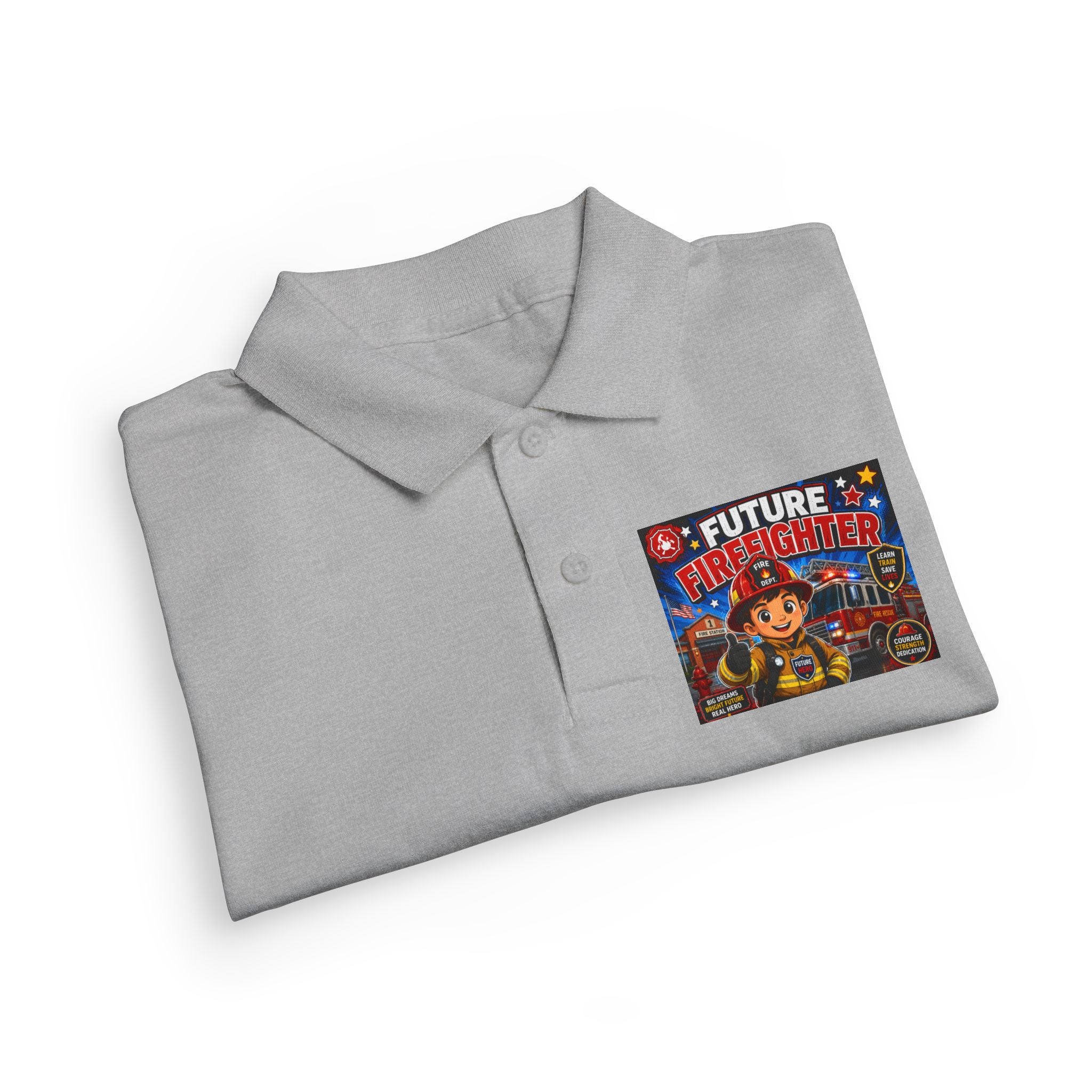 Youth Polo — "Future Firefighter" Kids Short-Sleeve Polo
