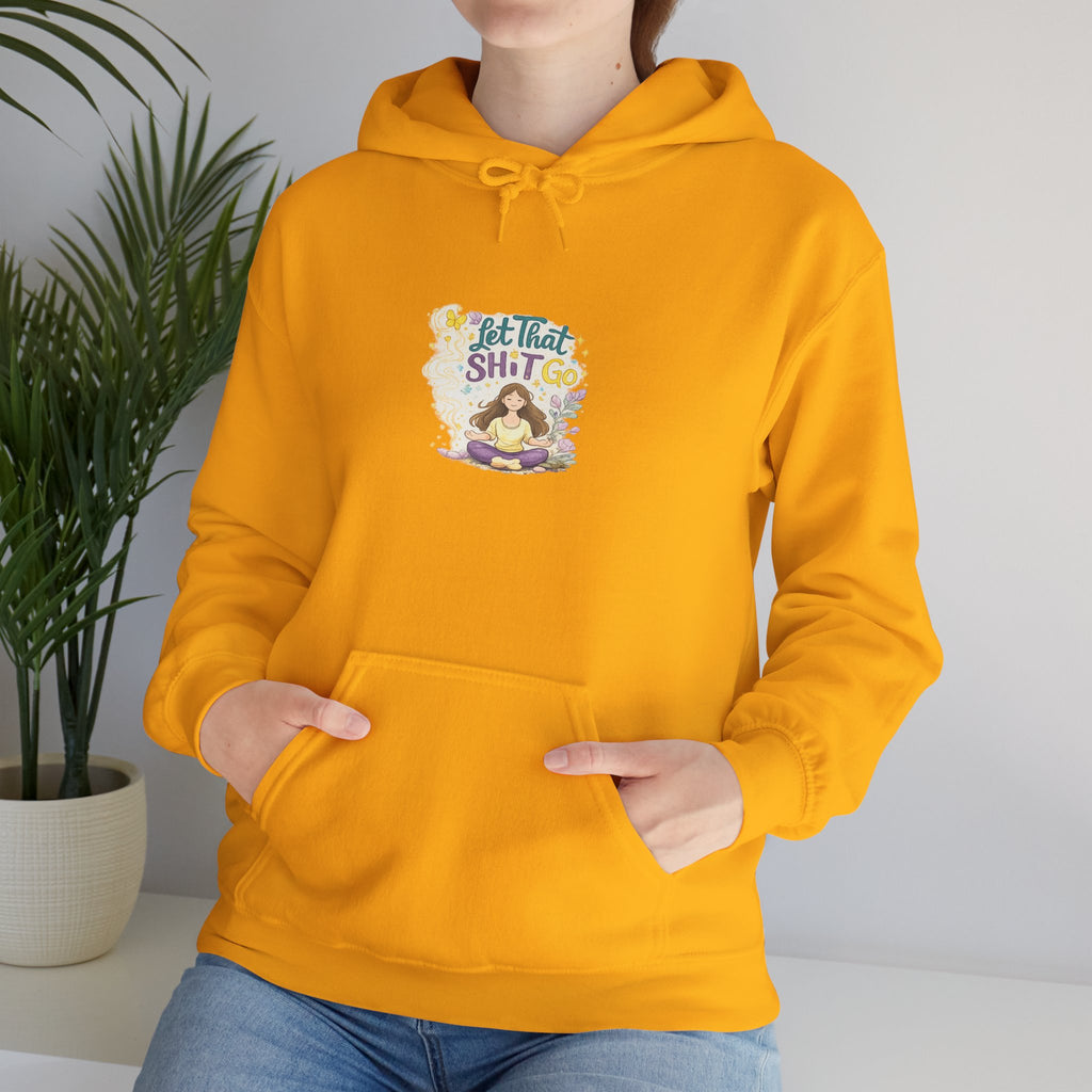 Cozy Witch Vibes Hoodie — "Not That Sh!t" Cute Witch Illustration Hoodie