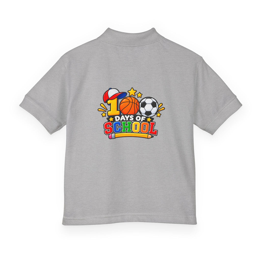 Youth Polo — "100 Days of School" Sport-Themed Kids Polo