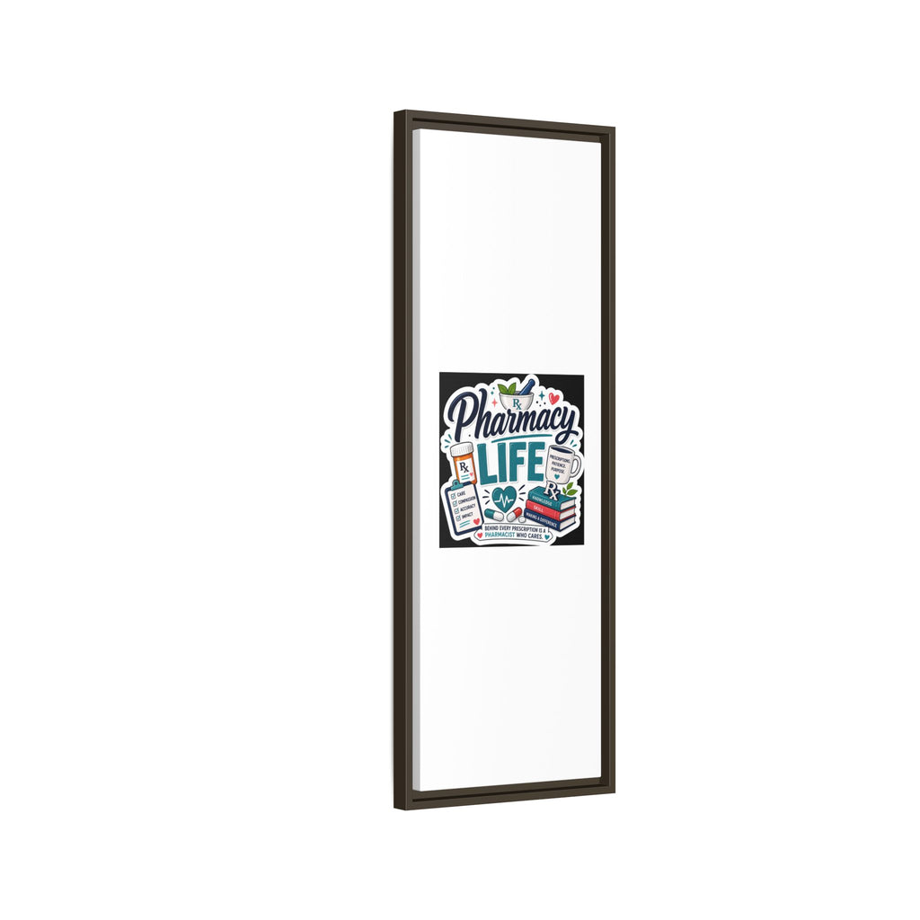 Pharmacy Life Framed Canvas Art — Colorful Pharmacist Wall Decor