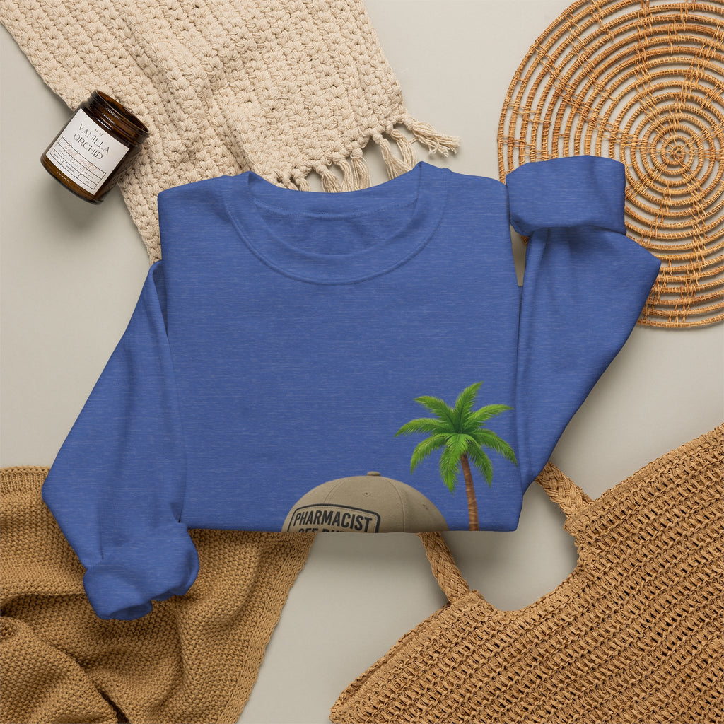 Vacation Vibes Sweatshirt — 'Pharmacist Off Duty' Palm Tree Travel Crewneck