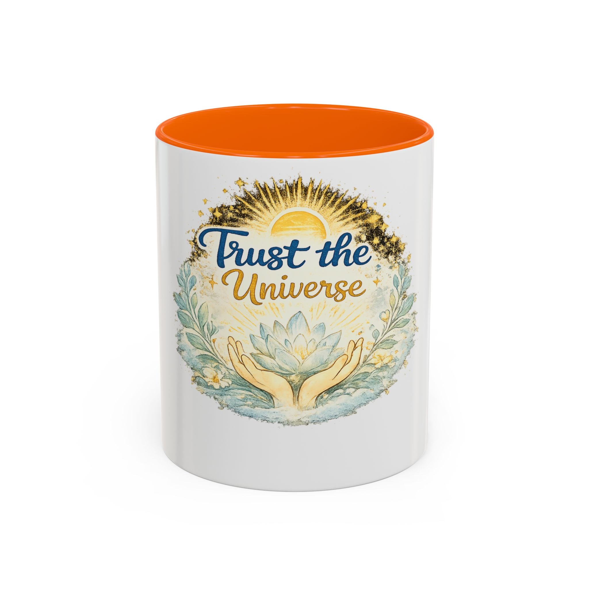 Trust the Universe Accent Coffee Mug — Inspirational Spiritual Tea & Coffee Cup (11/15oz)