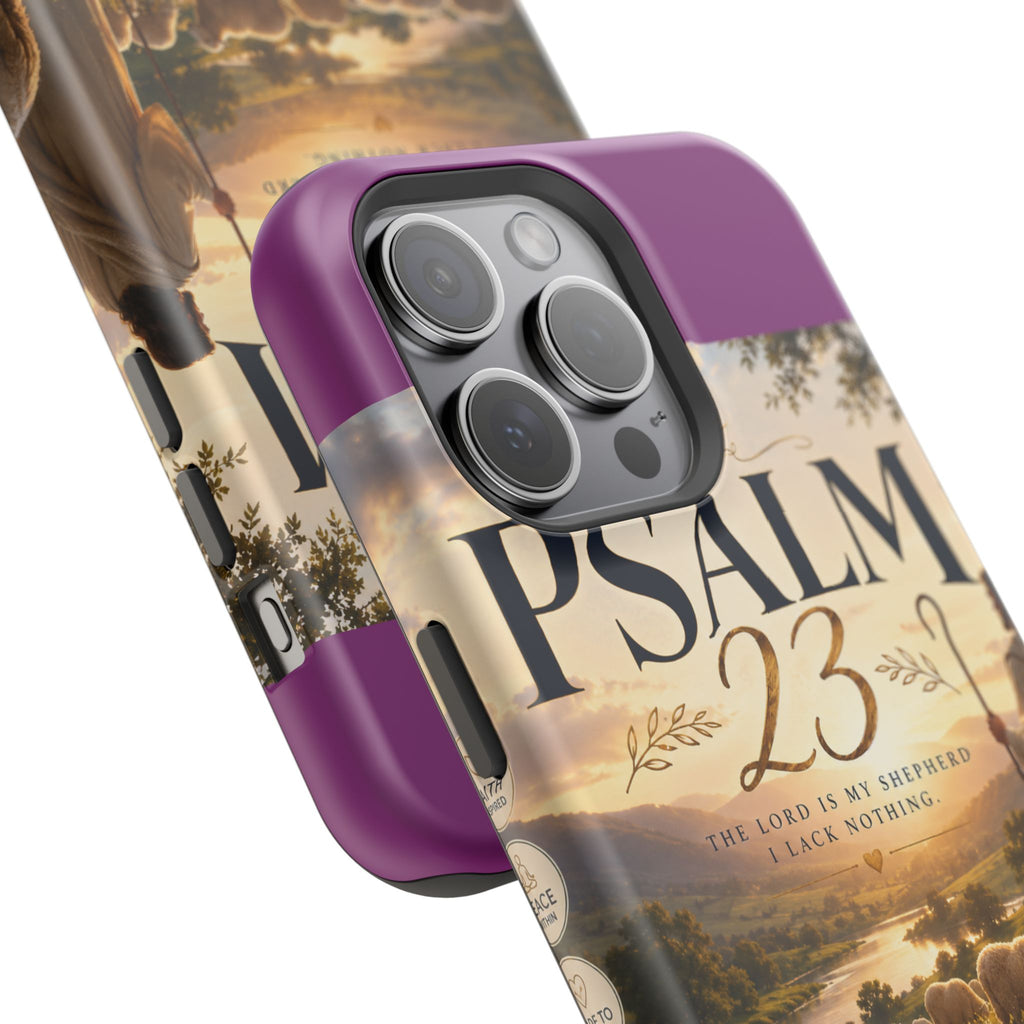 Psalm 23 Phone Case — Magnetic Impact-Resistant Christian iPhone Cover