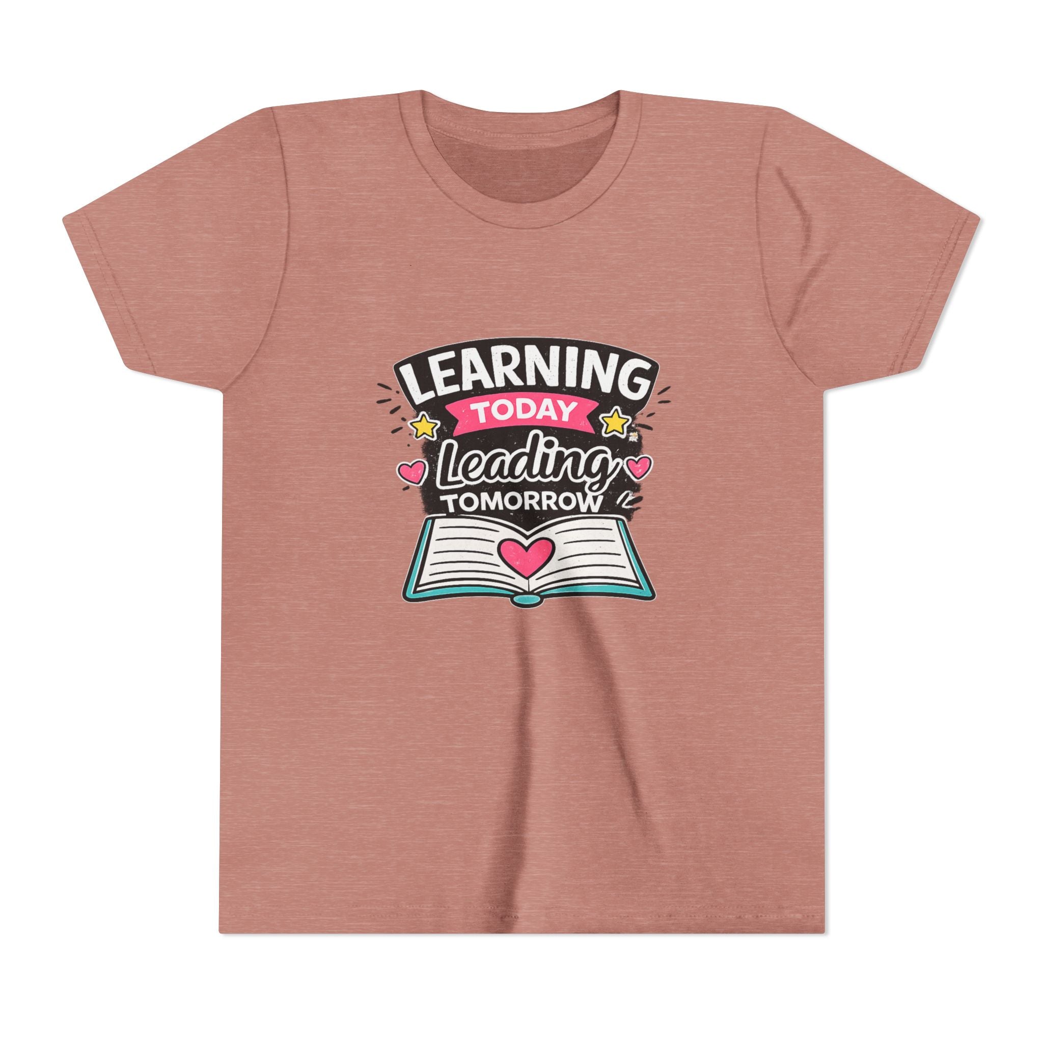 Youth Tee — "Learning Today, Leading Tomorrow" School Kids Graphic T-Shirt