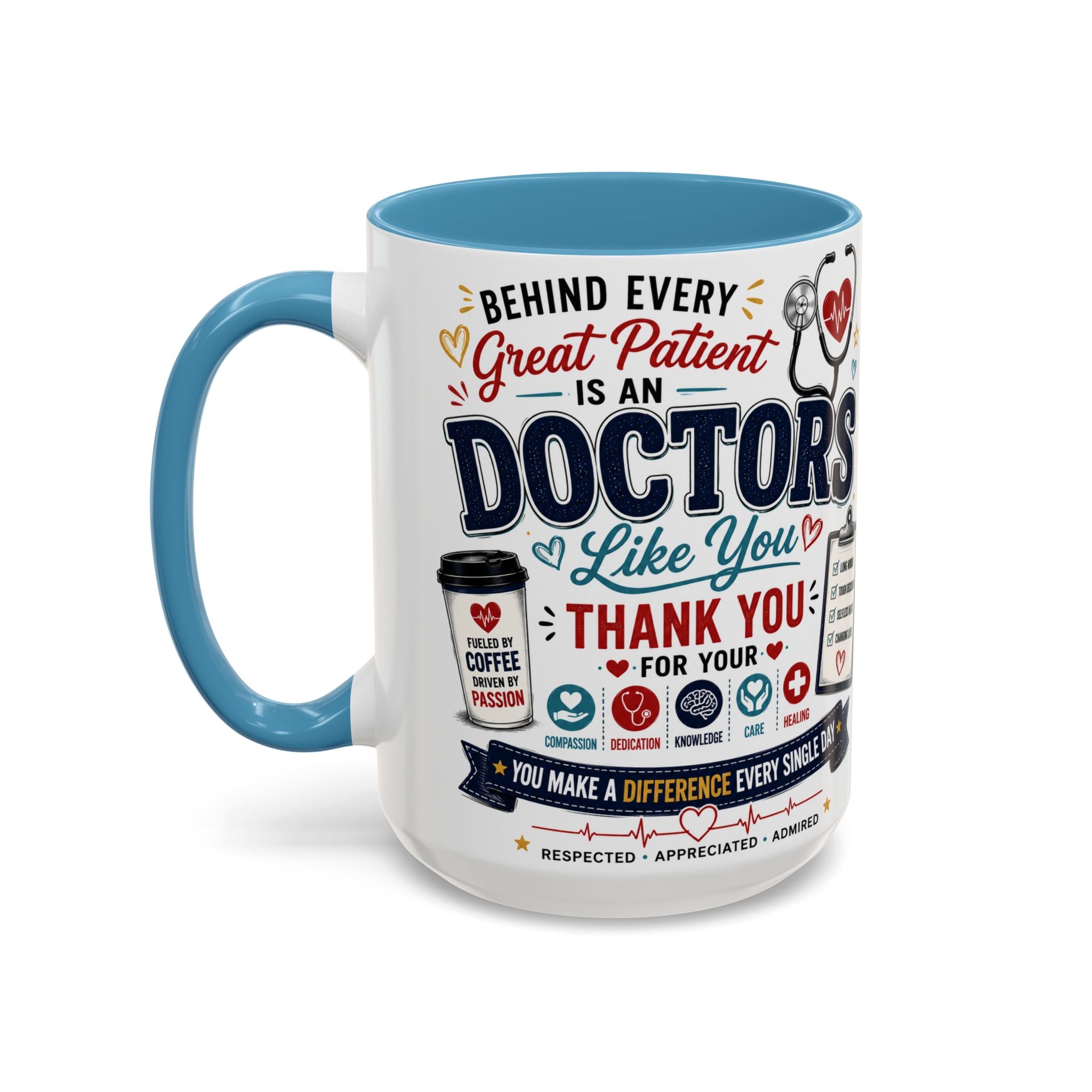 Doctor Appreciation Coffee Mug — "Behind Every Great Patient Is A Doctor Like You"
