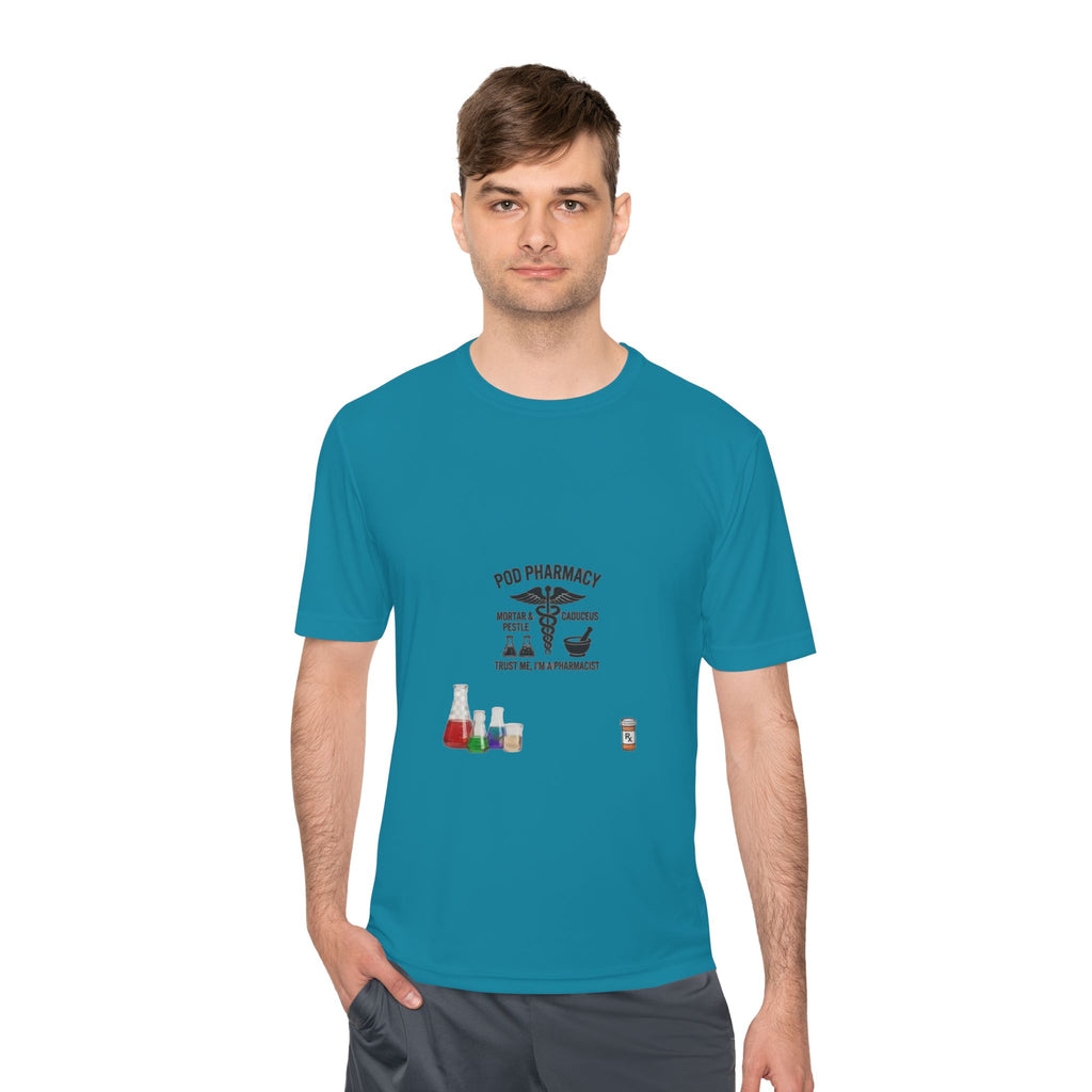 Lab Tech Tee — 'PhD Pharmacy' Science Beakers Graphic Shirt