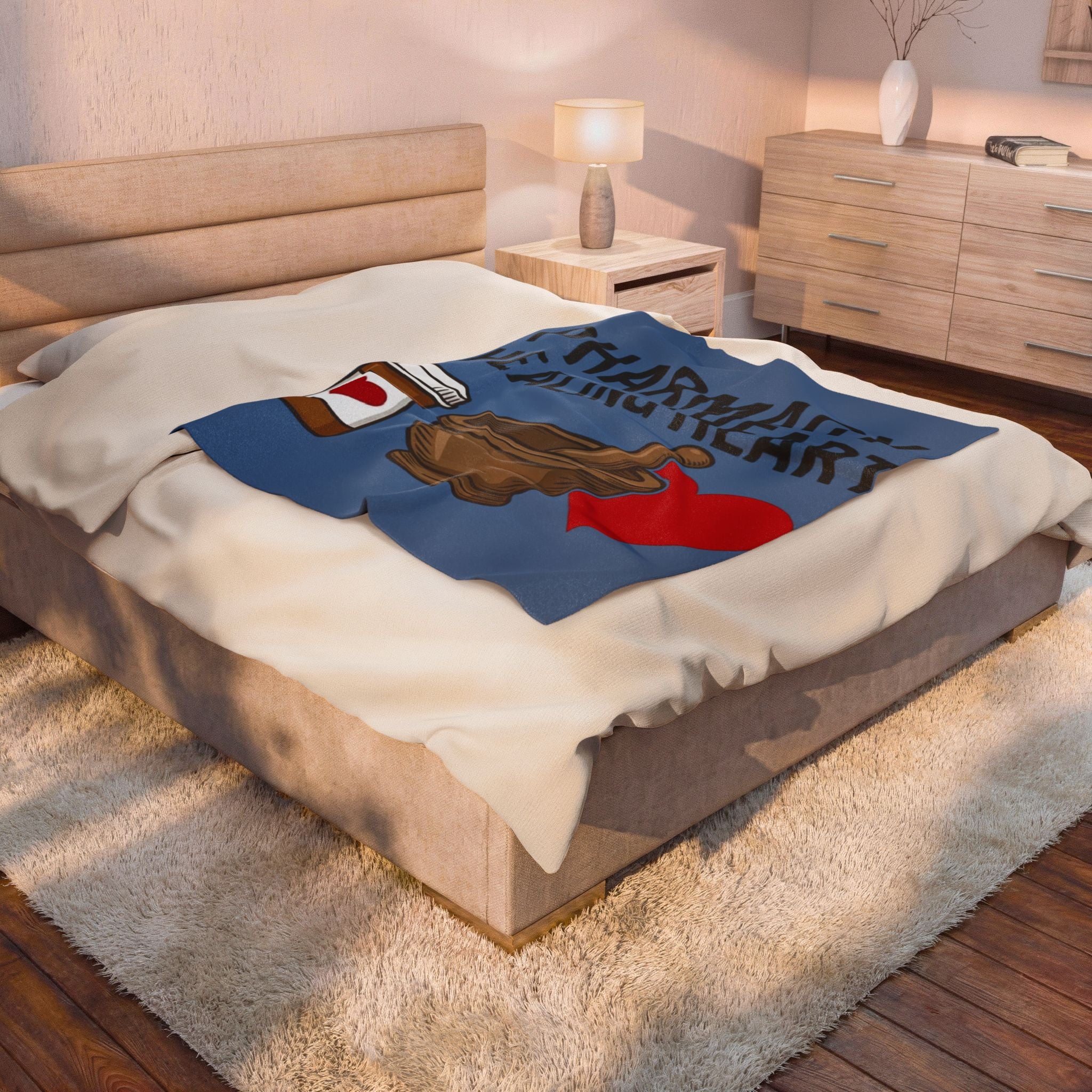 Velveteen Plush Blanket — "Pharmacy Healing Heart" Medical Technician Gift