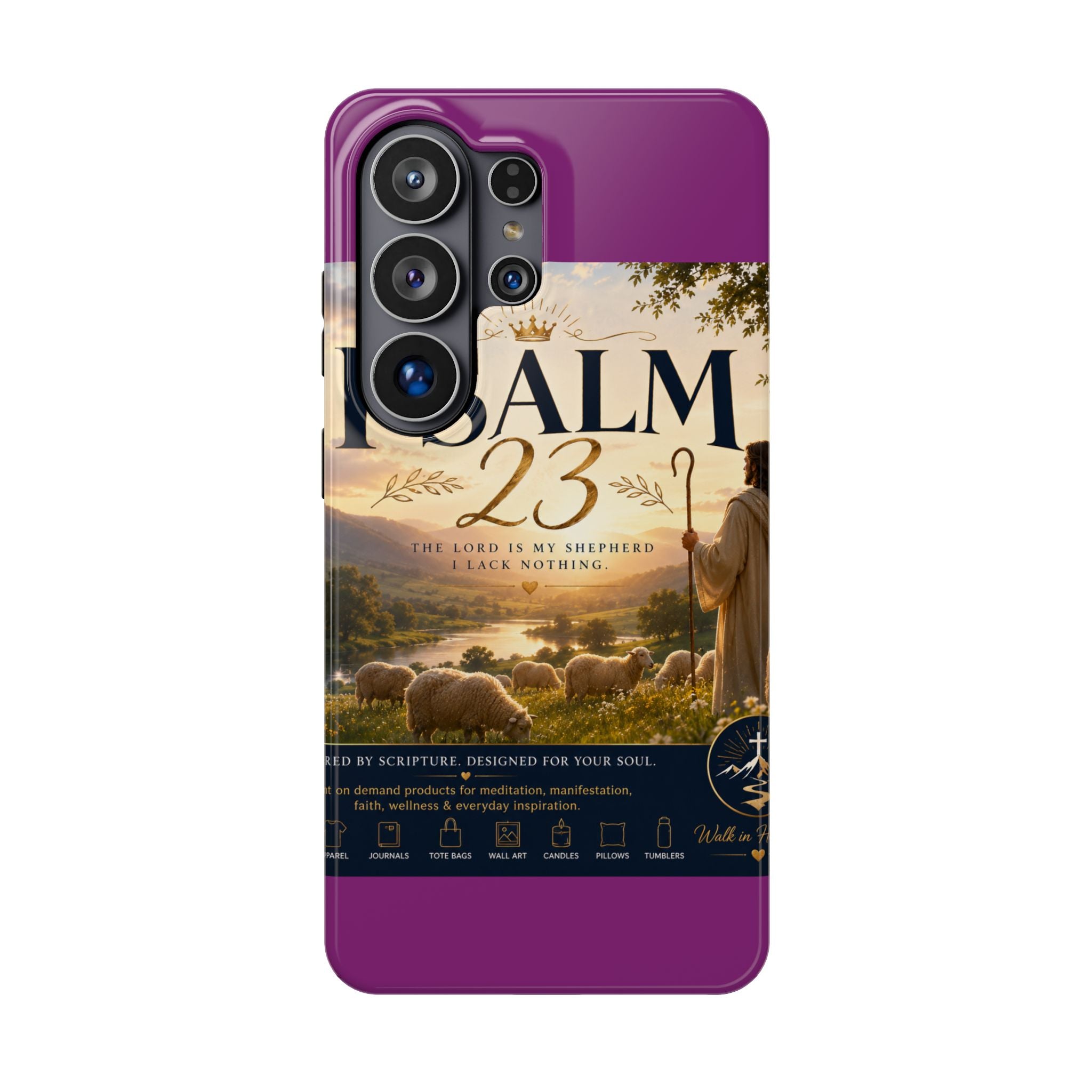 Psalm 23 Phone Case — Magnetic Impact-Resistant Christian iPhone Cover