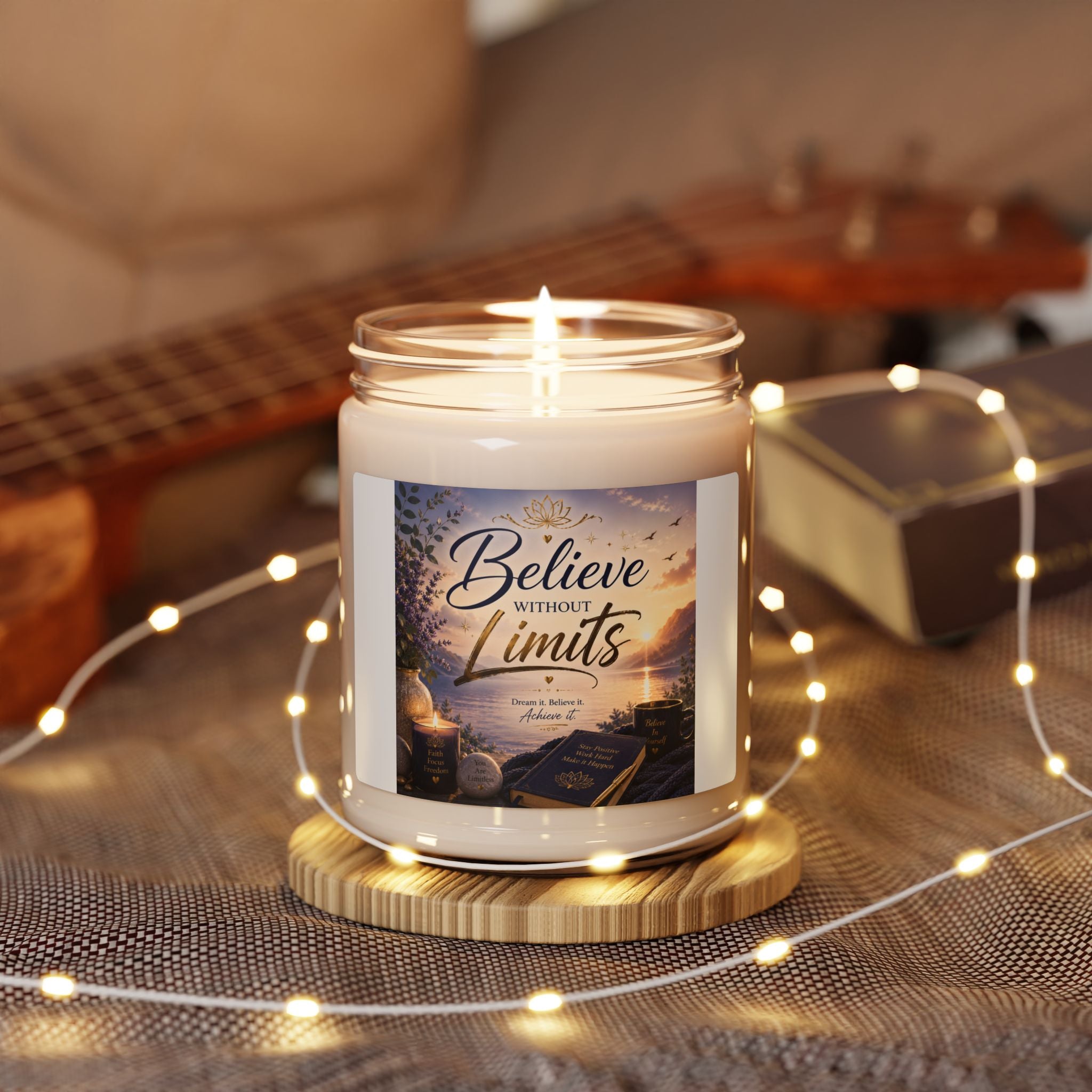 Believe Without Limits Scented Soy Candle — 9oz Inspirational Aromatherapy Candle