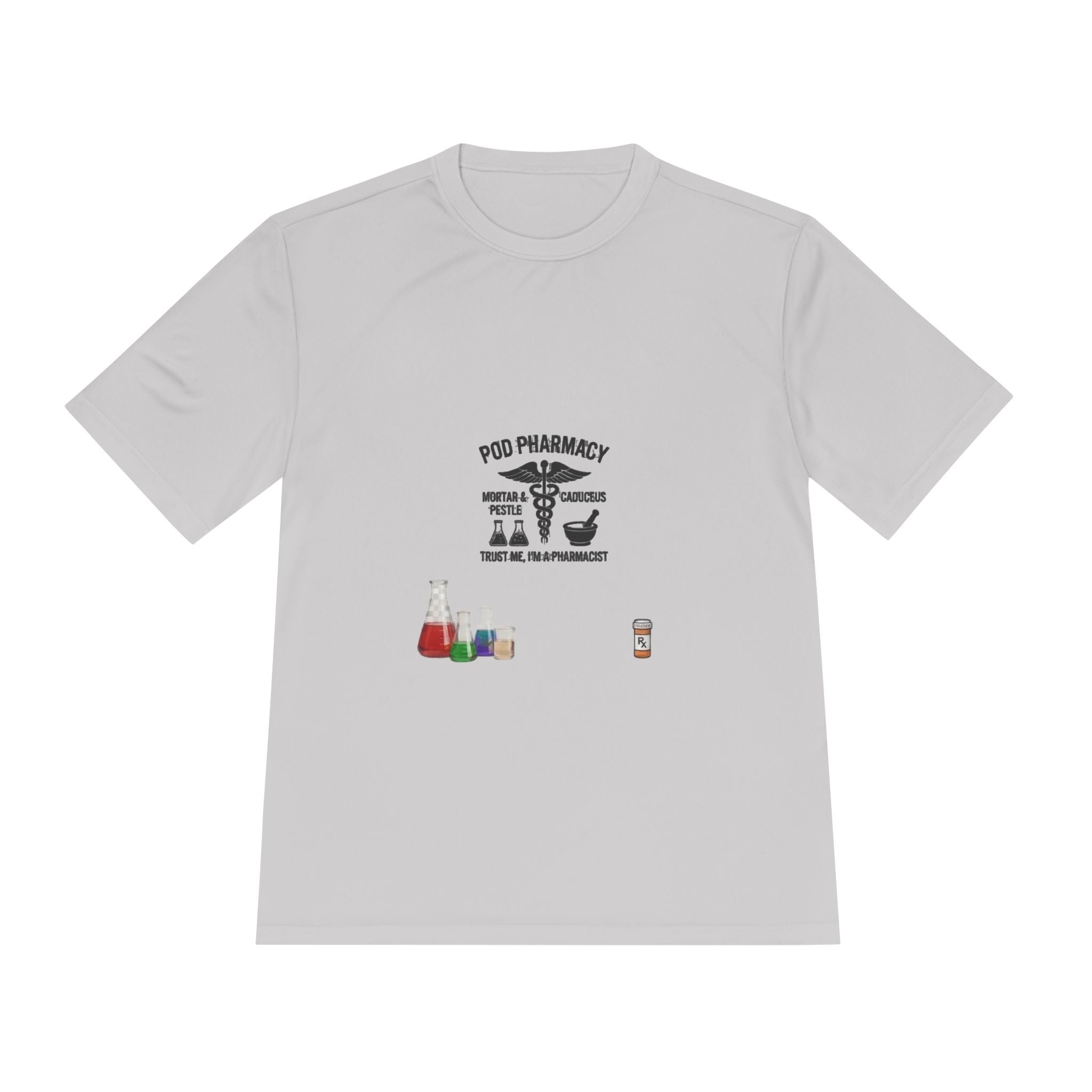 Lab Tech Tee — 'PhD Pharmacy' Science Beakers Graphic Shirt