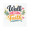 Walk By Faith Car Magnet — Inspirational Christian Faith Magnetic Decal