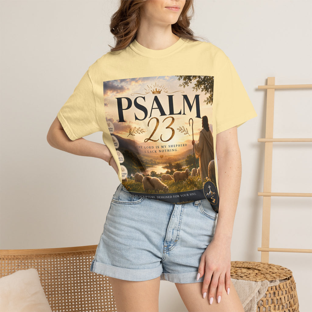 Psalm 23 T-Shirt — Christian Faith Shepherd Graphic Tee
