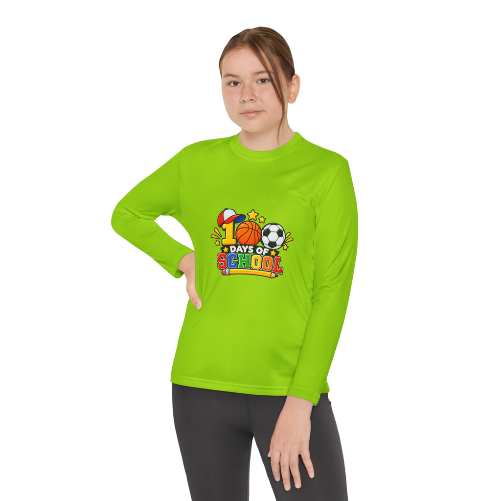 Youth Long Sleeve Tee – "1 Days of School" Sports Back-to-School Shirt