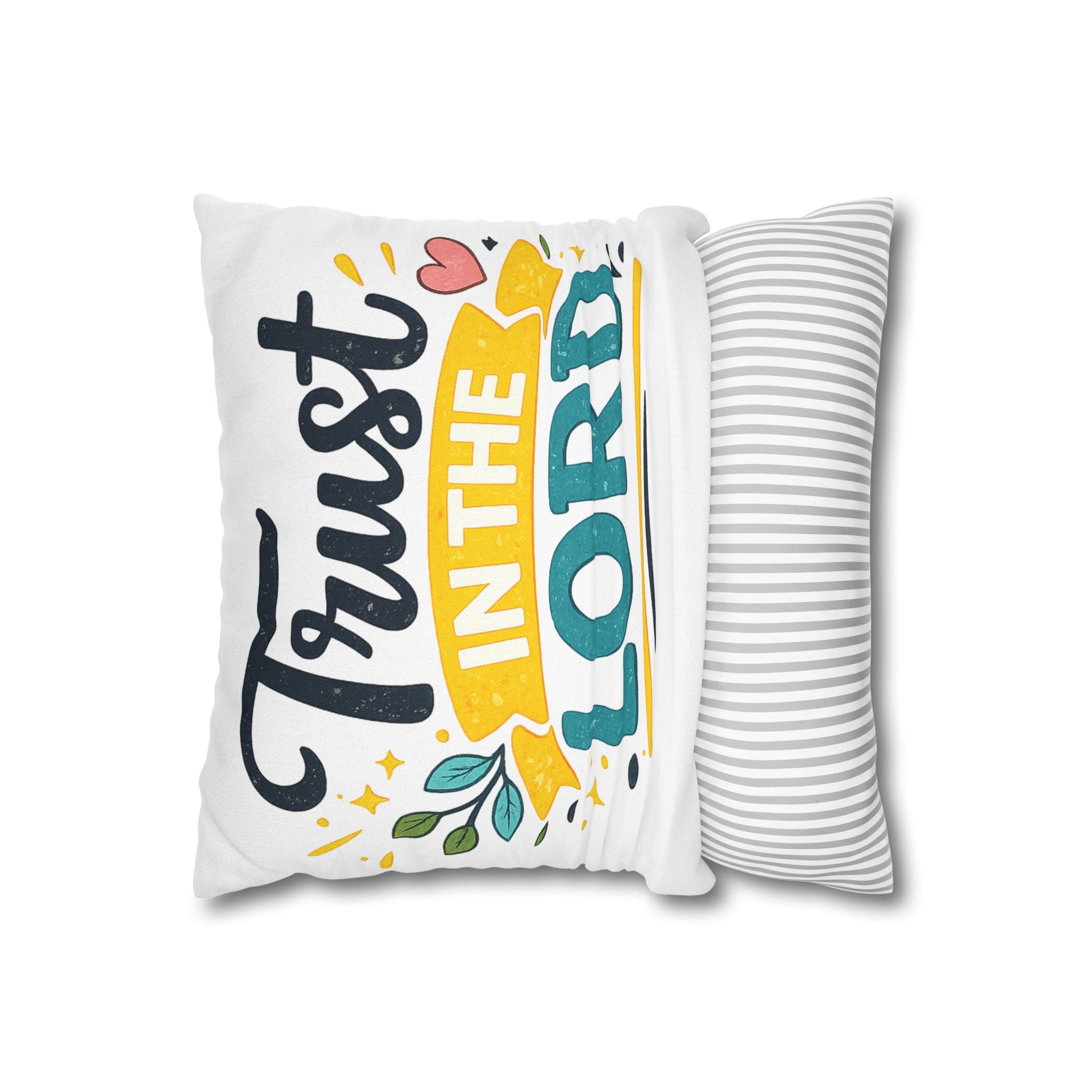 Trust in the Lord Decorative Pillowcase — Inspirational Christian Throw Pillow Cover