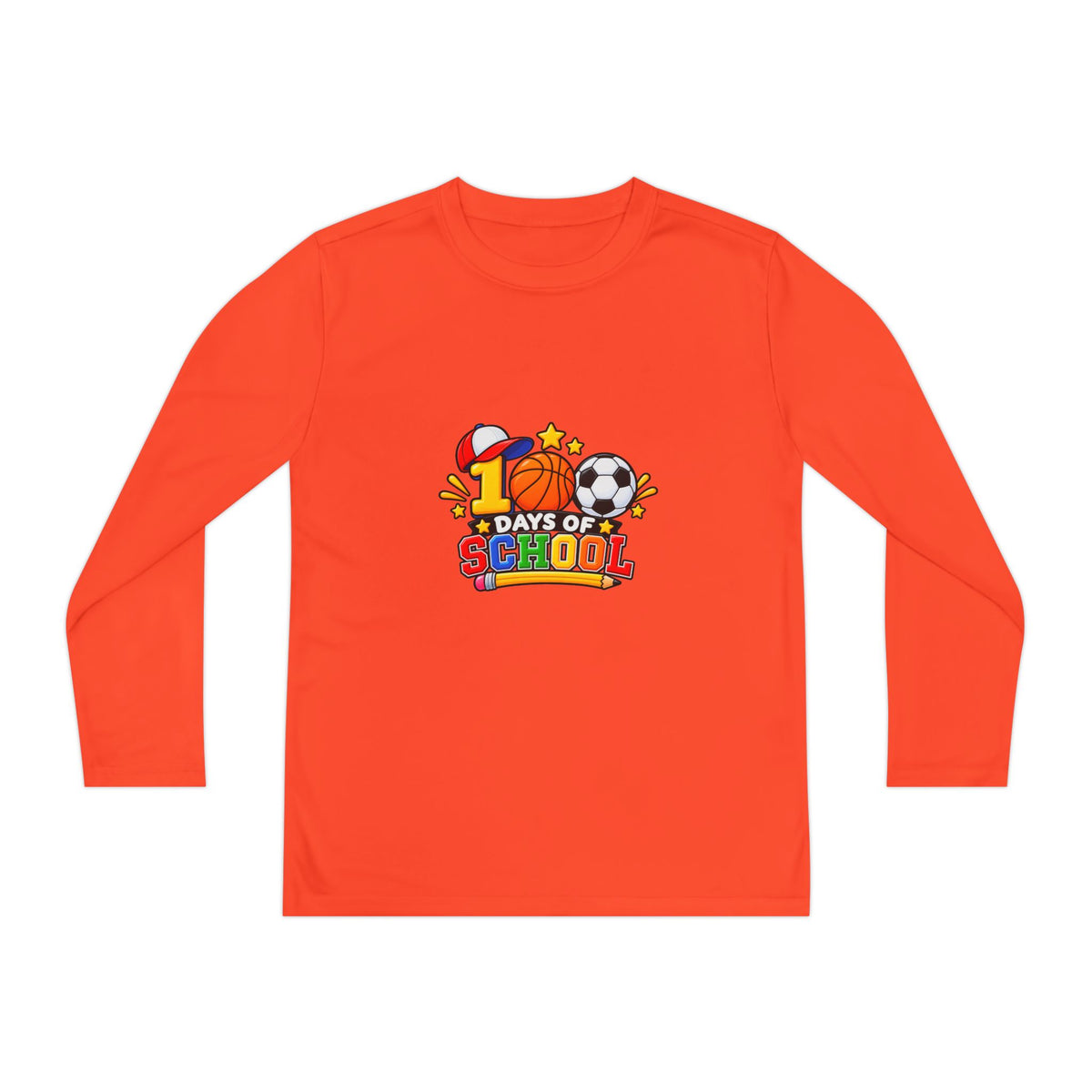 Youth Long Sleeve Tee – "1 Days of School" Sports Back-to-School Shirt