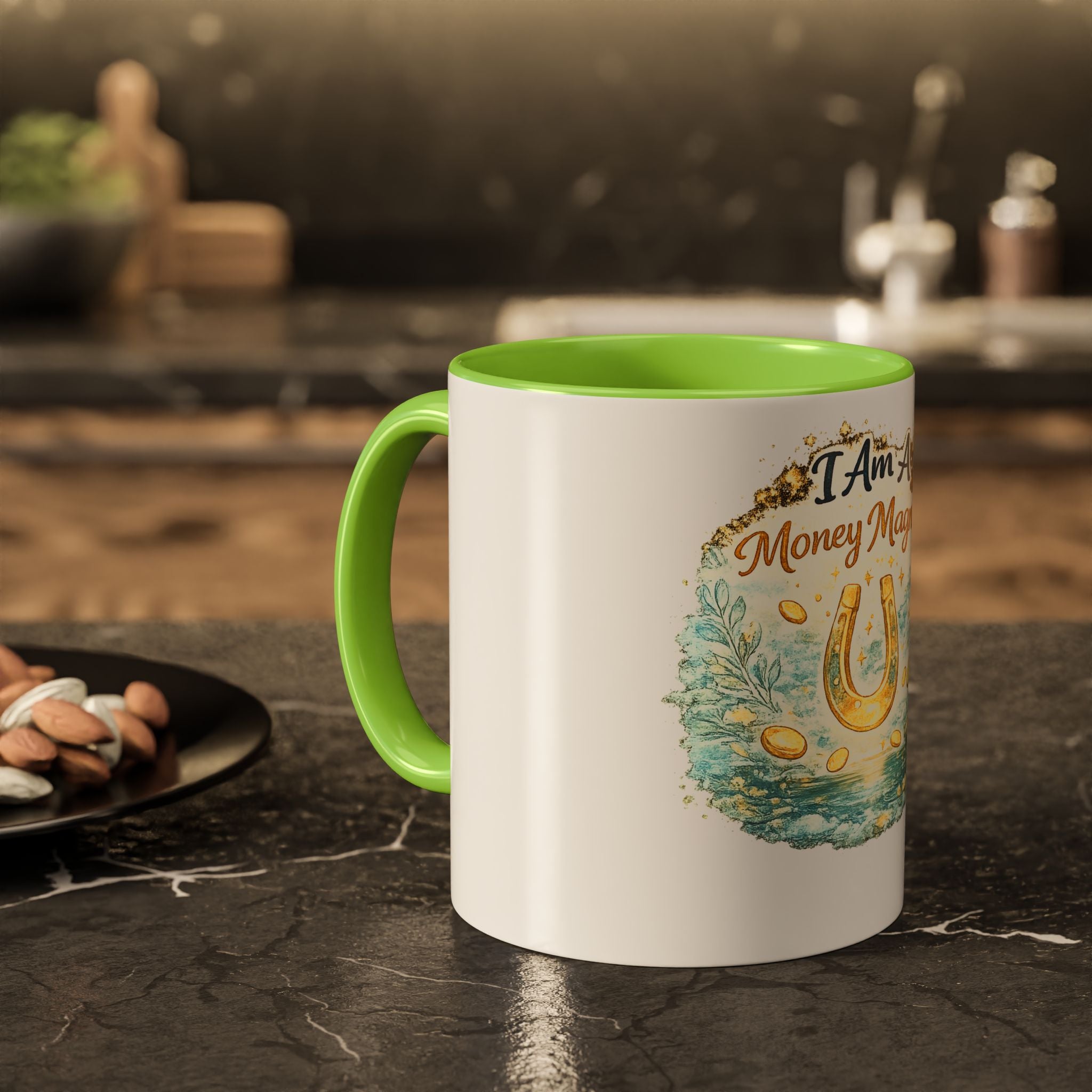 I Am A Money Magnet Mug — Inspirational Luck & Wealth Coffee Cup (11oz/15oz)
